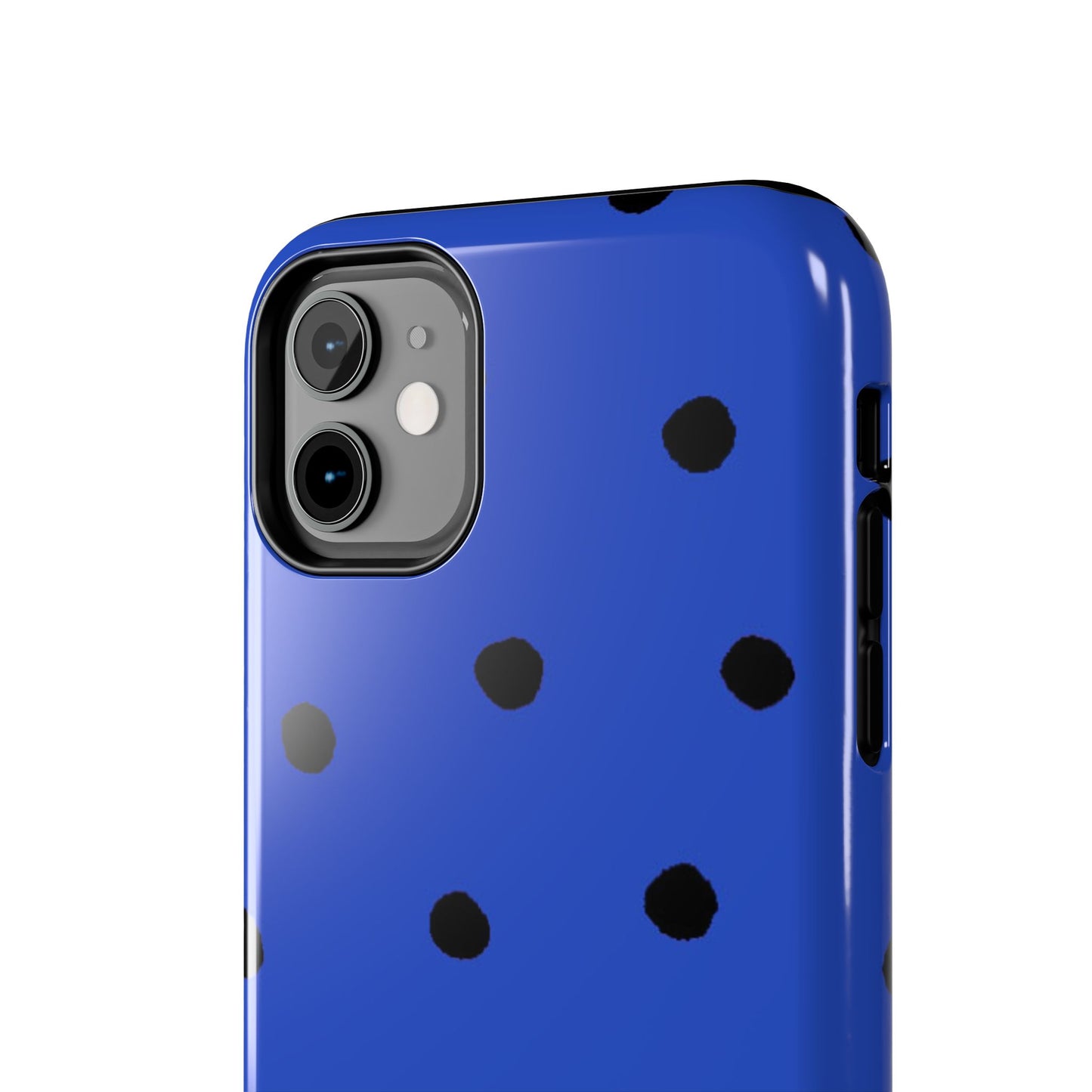Dinky Dots Blue / Black Phone Case