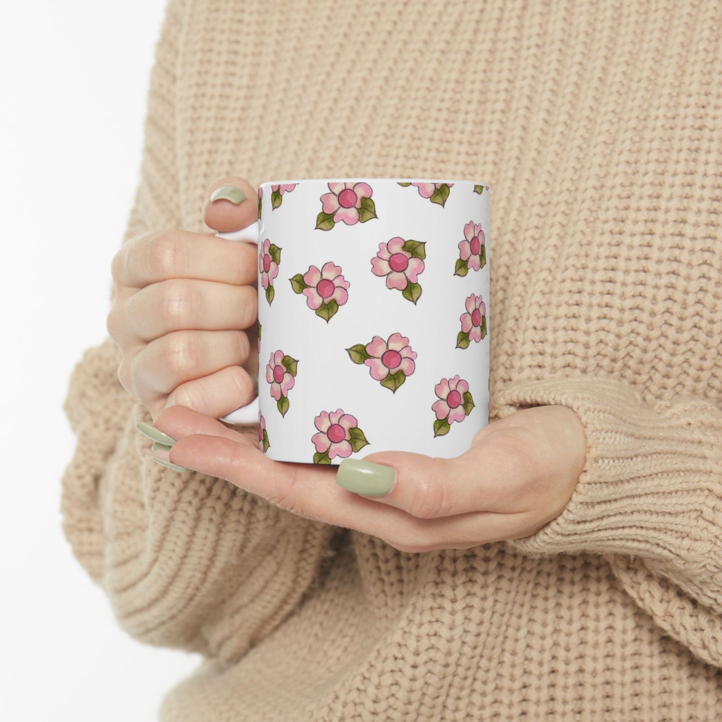 Daisy Delight White Cup