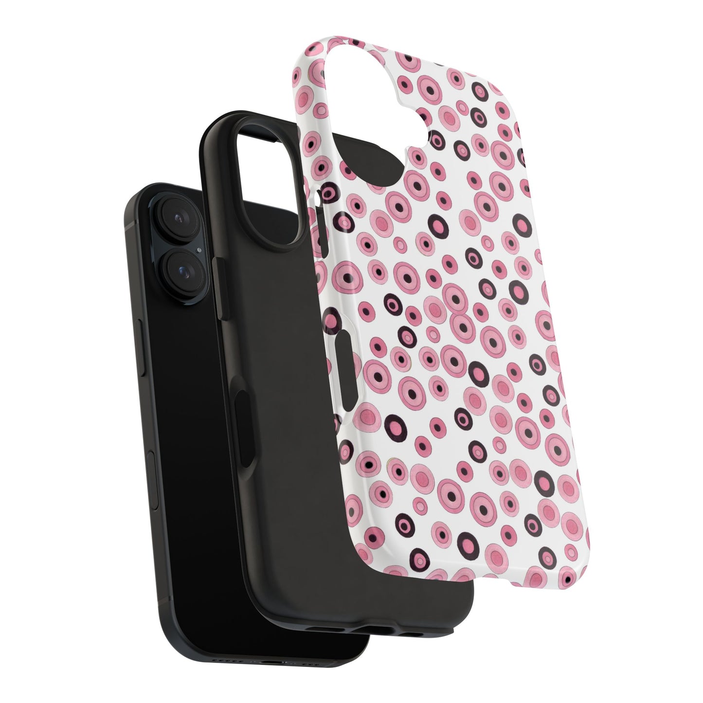 Dots White / Pink Phone Case