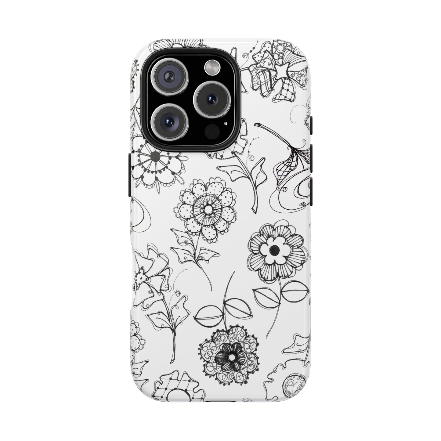 Paper Posies White Phone Case