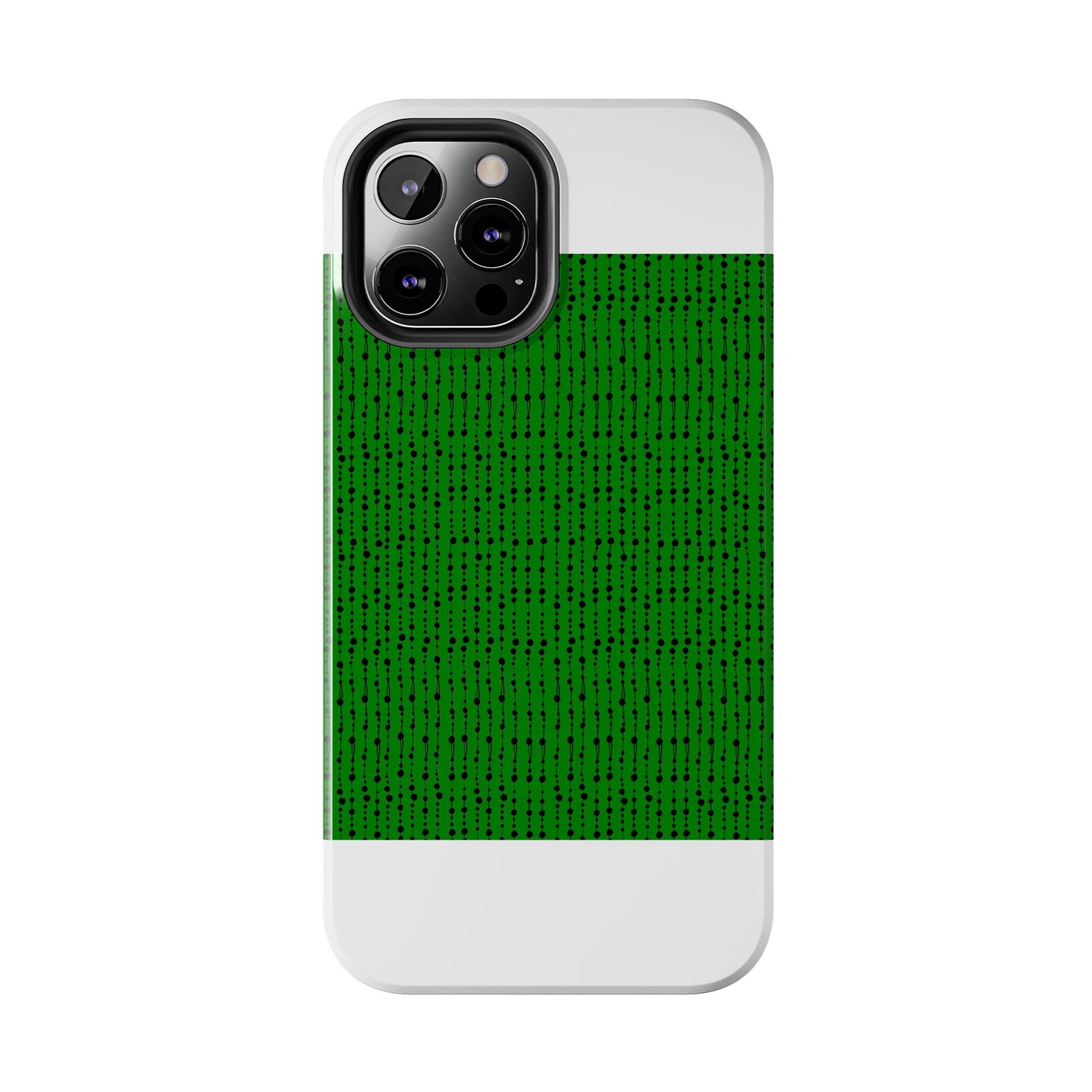 Beaded Curtain Green / Black Phone Case