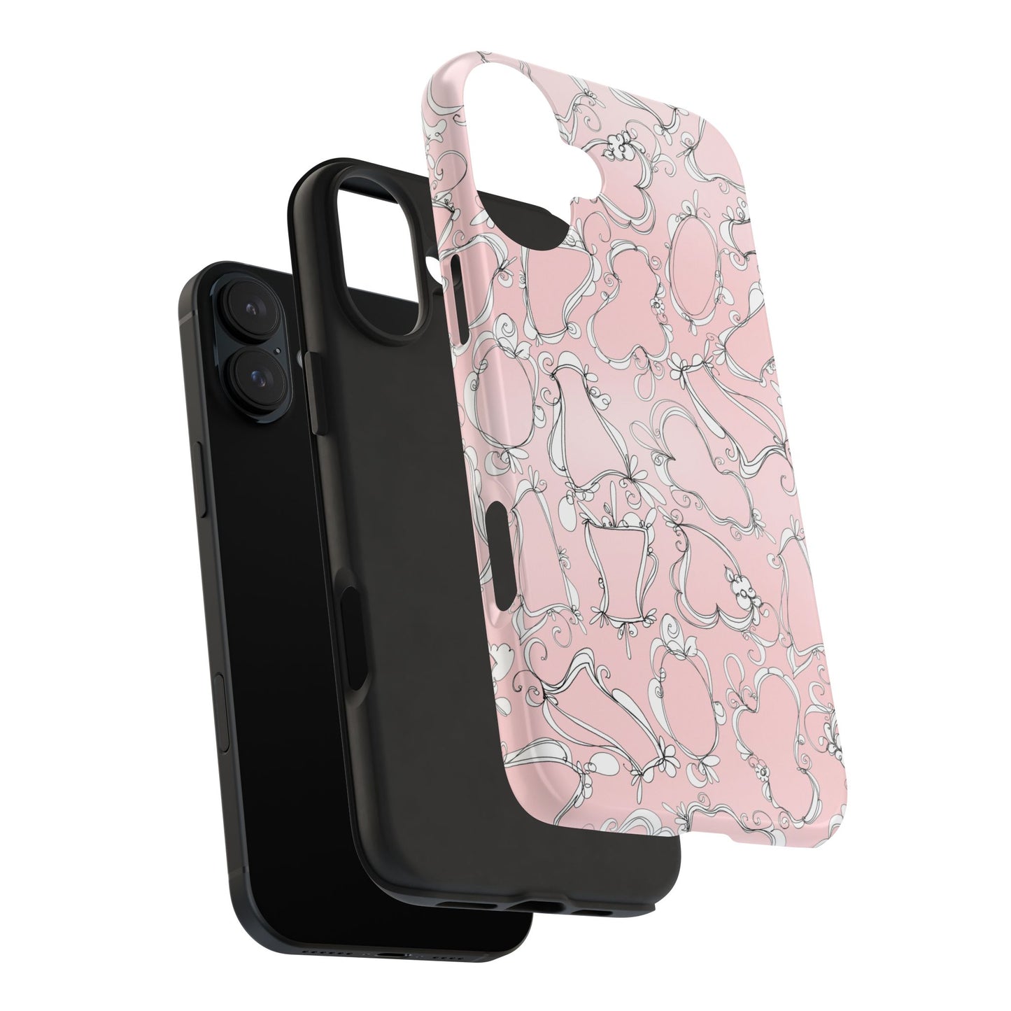 Fancy Frames Pink / White Phone Case