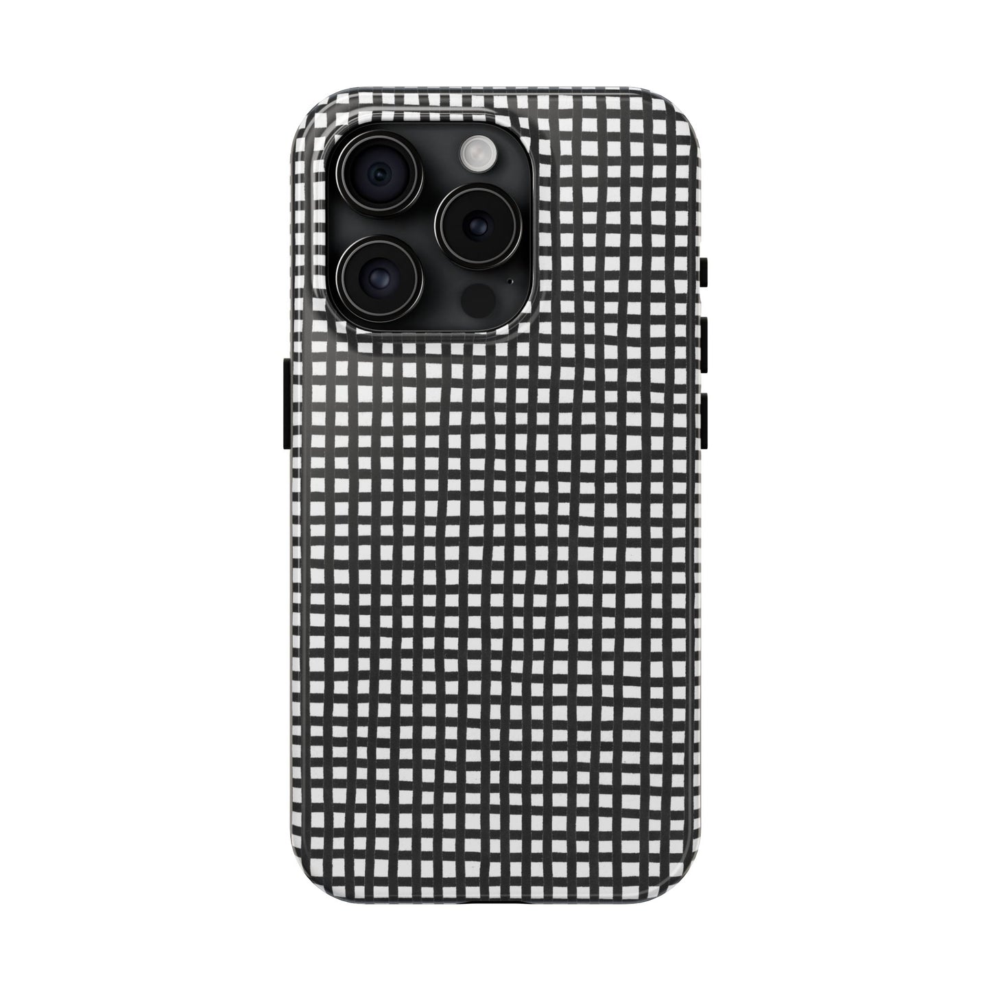 Chipper Check Black / White Phone Case