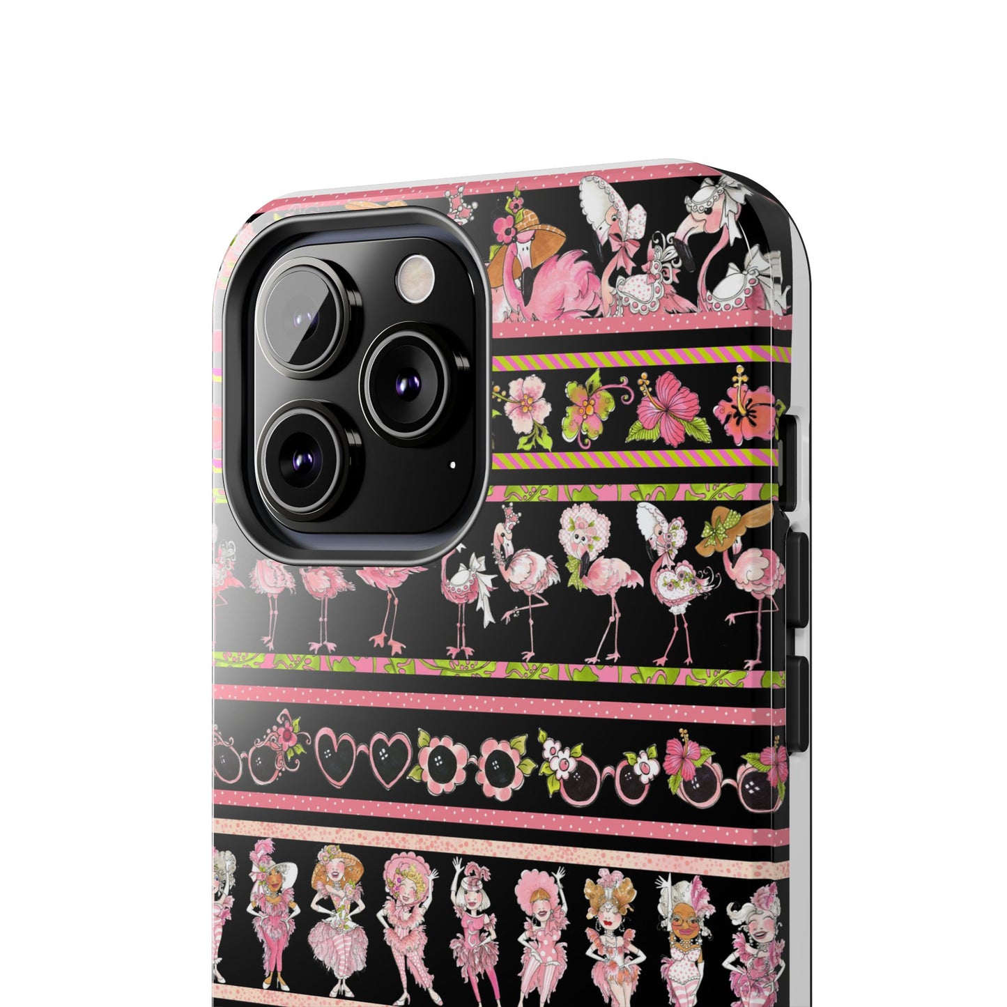 Flam Borders Black Phone Case