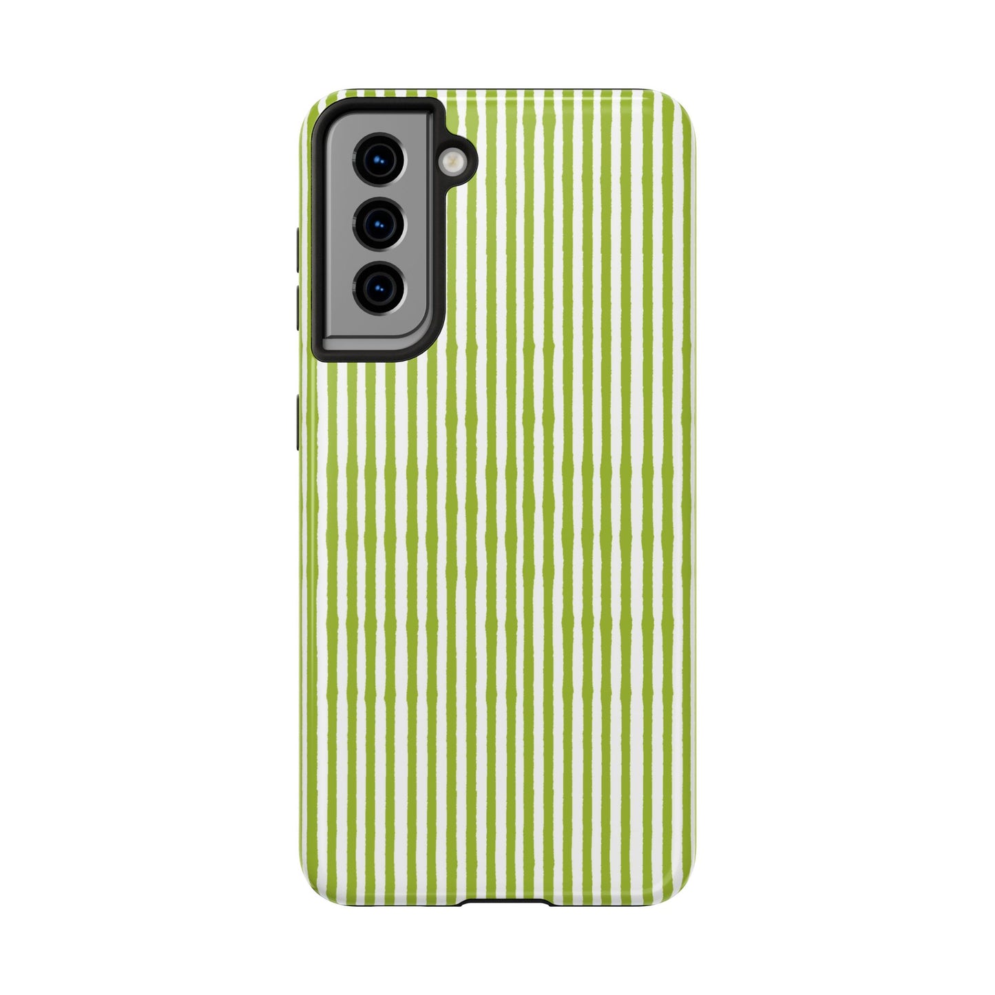 Lazy Stripe Green / White Phone Case