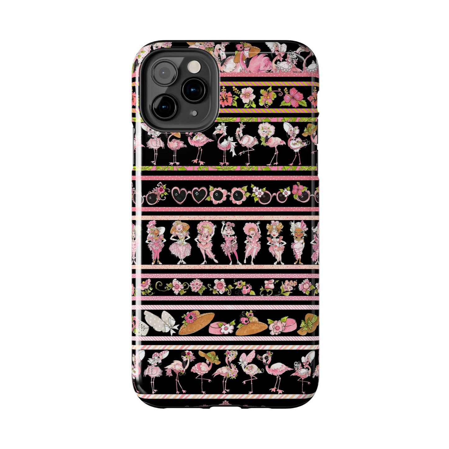 Flam Borders Black Phone Case