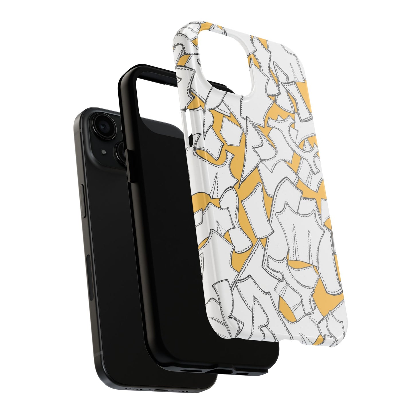 Pattern Pieces Yellow Phone Case