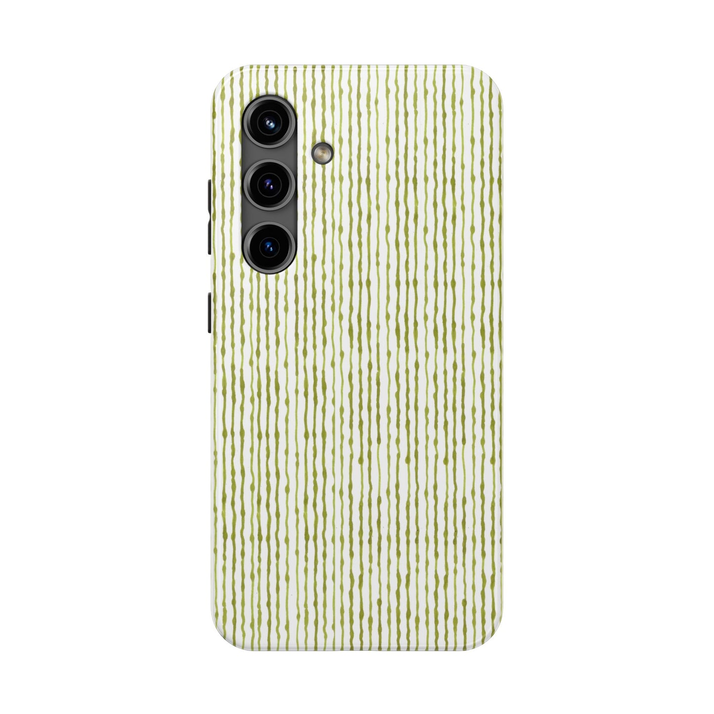 Faux Seersucker White / Green Phone Case