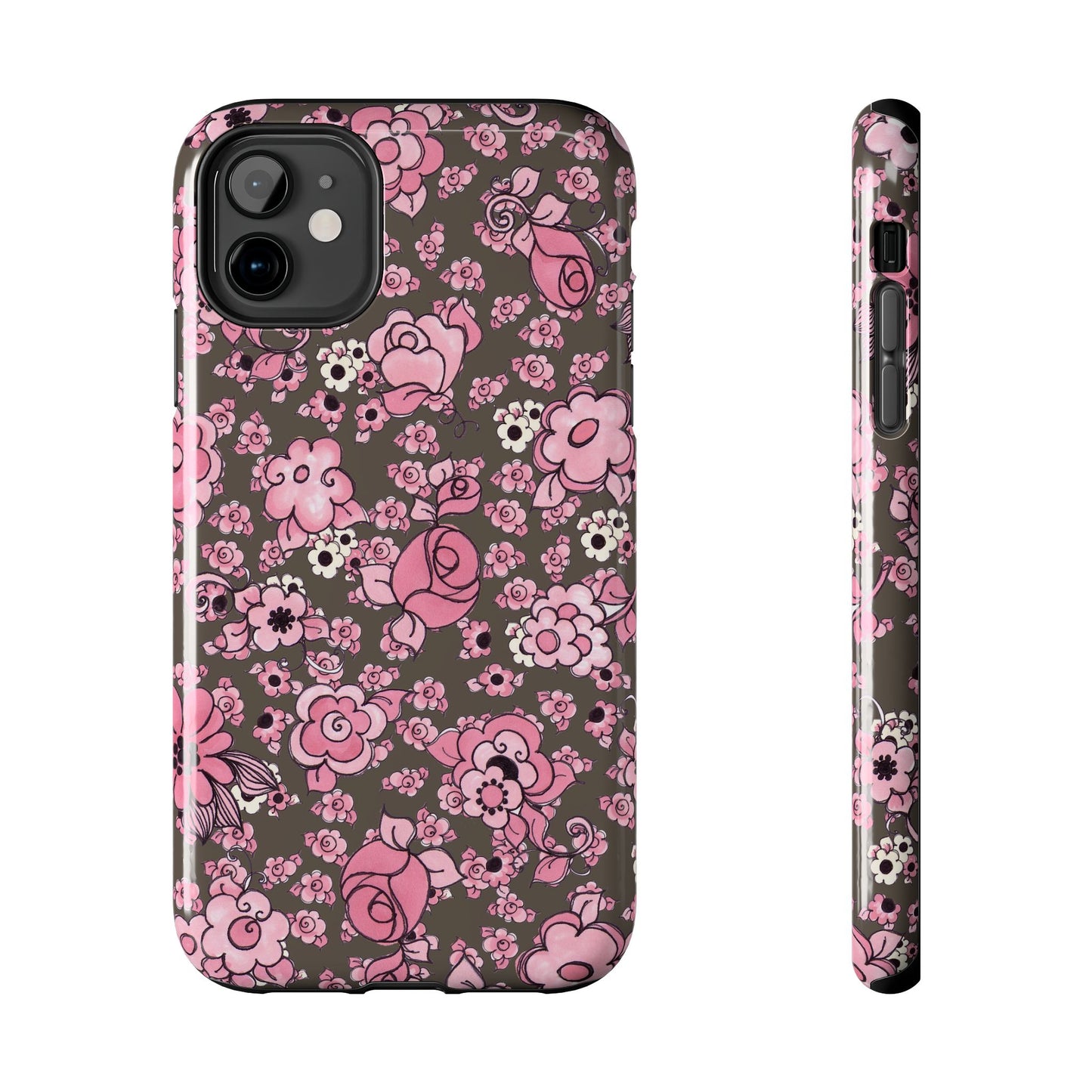 Profuse Posies Mocha Phone Case