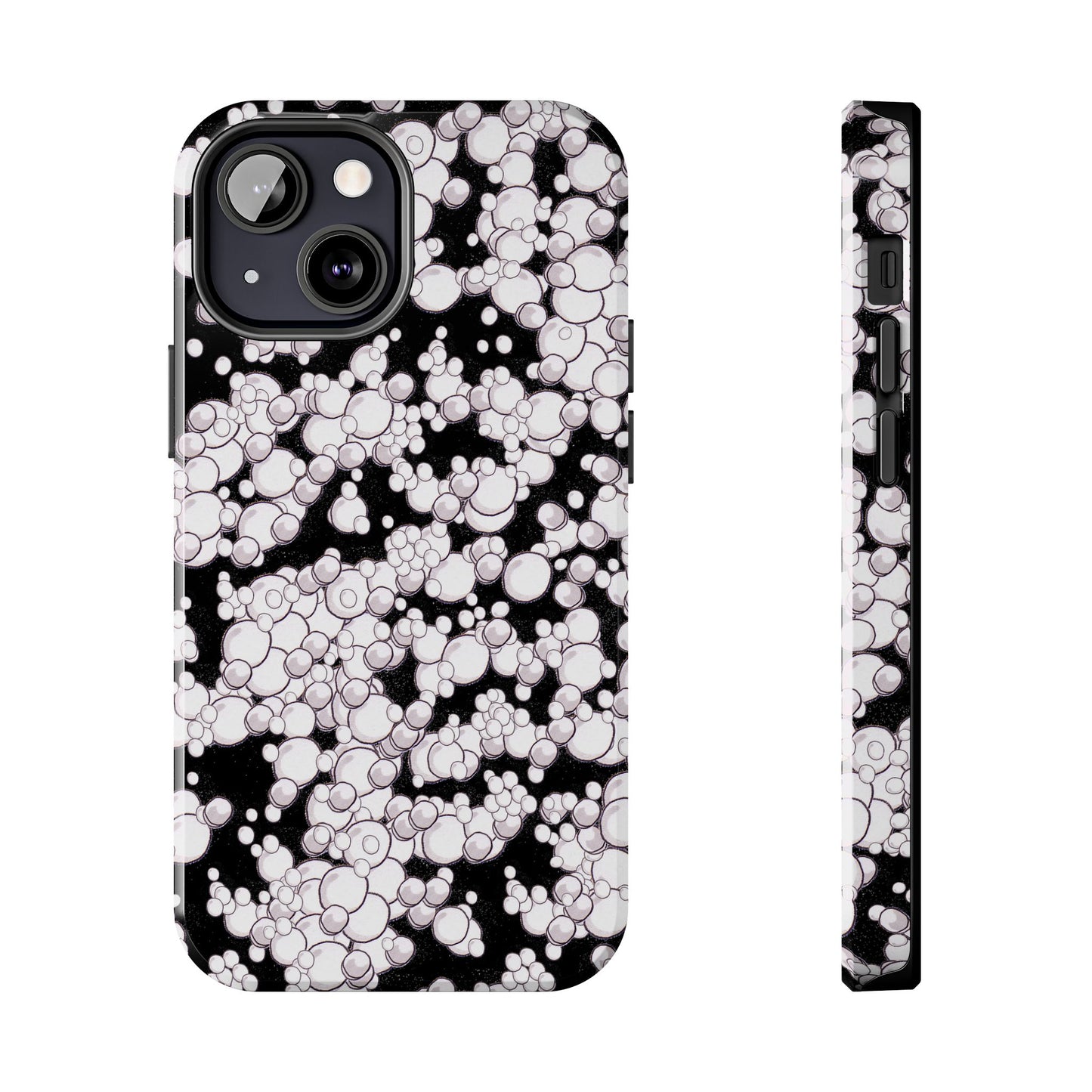 Bubble Dots Black Phone Case