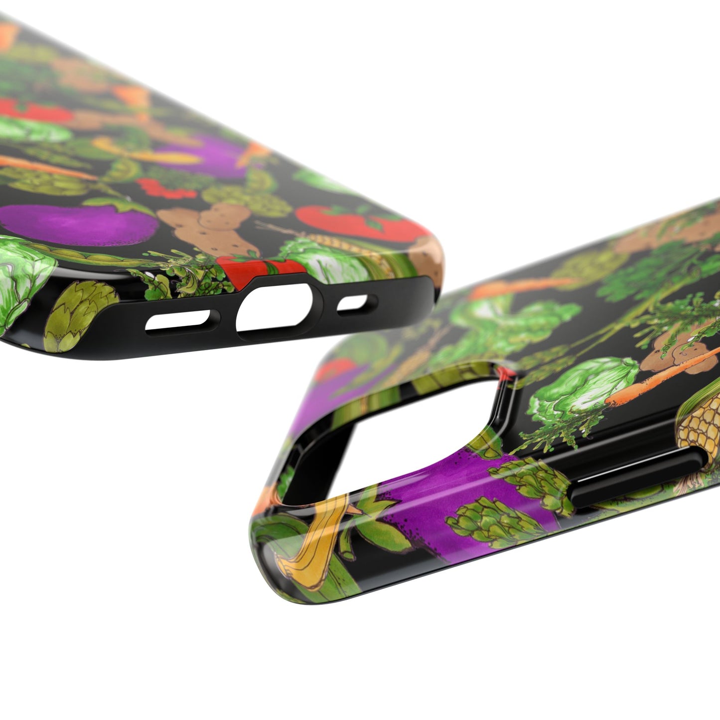 Veggie Jungle Black Phone Case