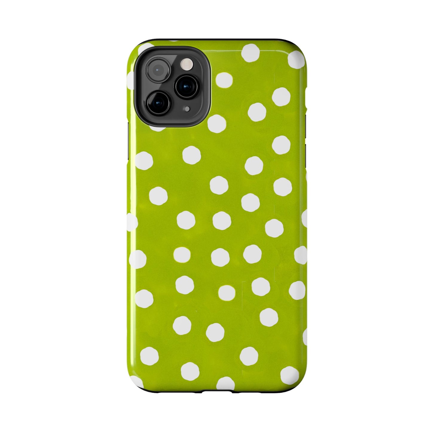Jumbo Dots Green / White Phone Case