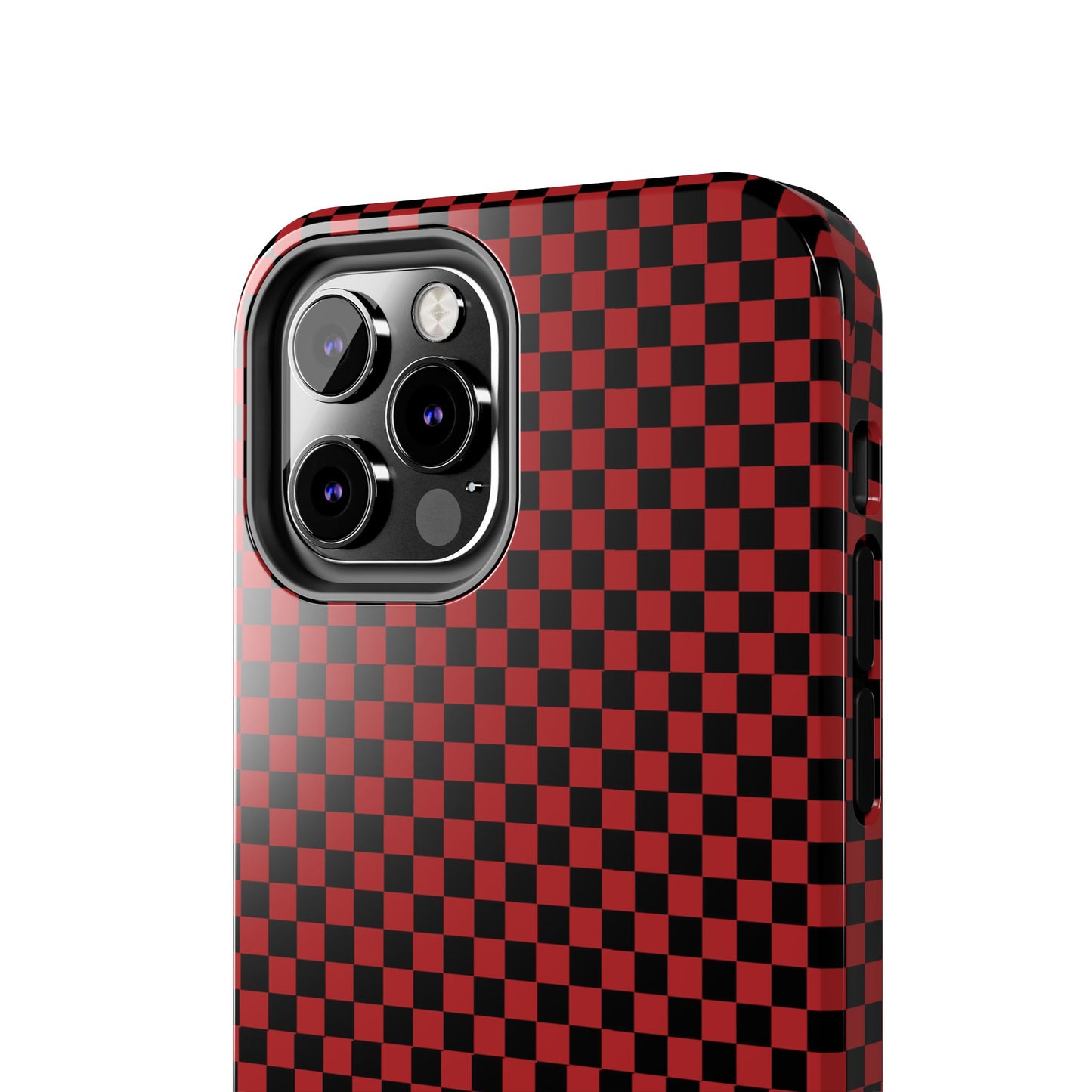 Checkerboard Red / Black Phone Case
