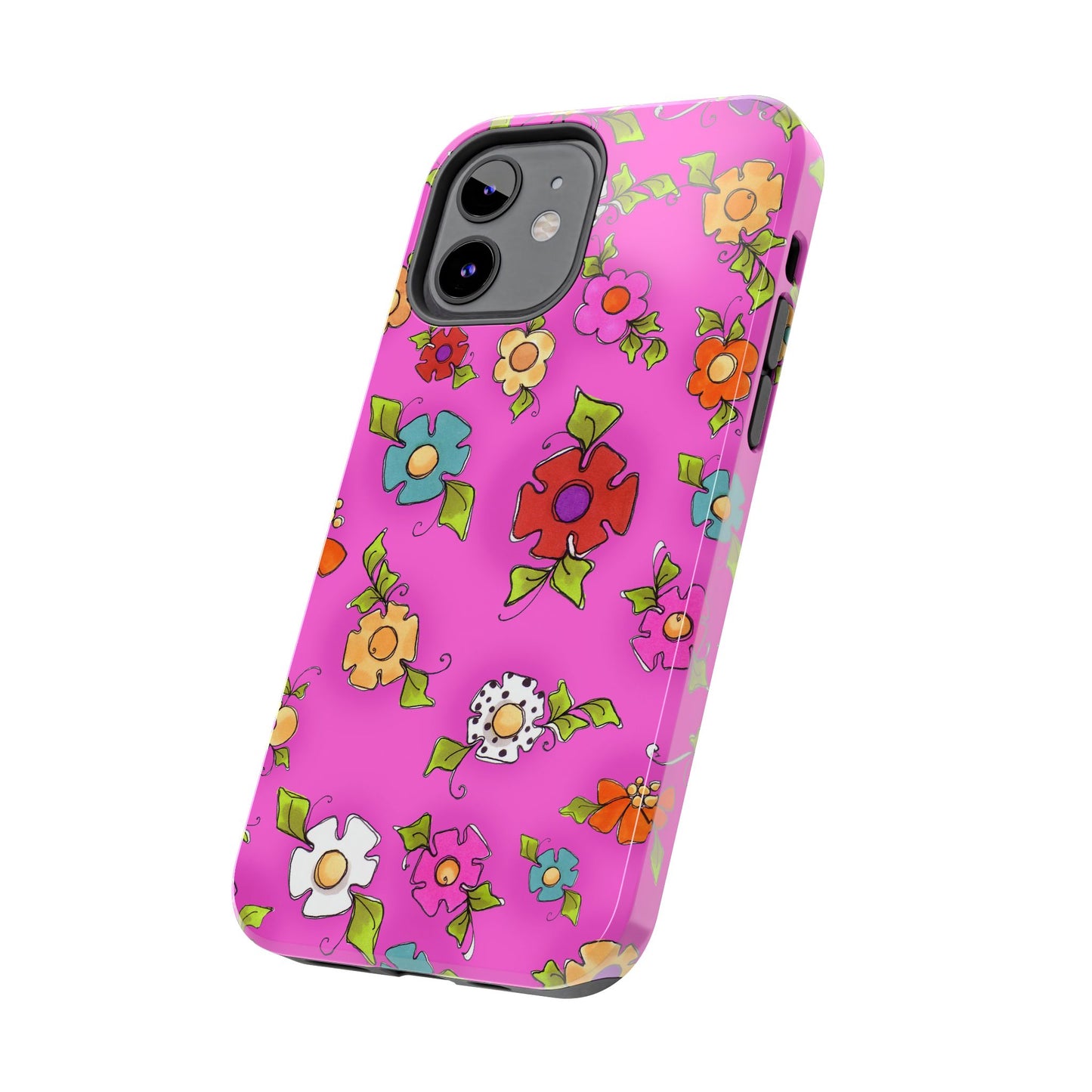 Happy Blooms Cerise Phone Case