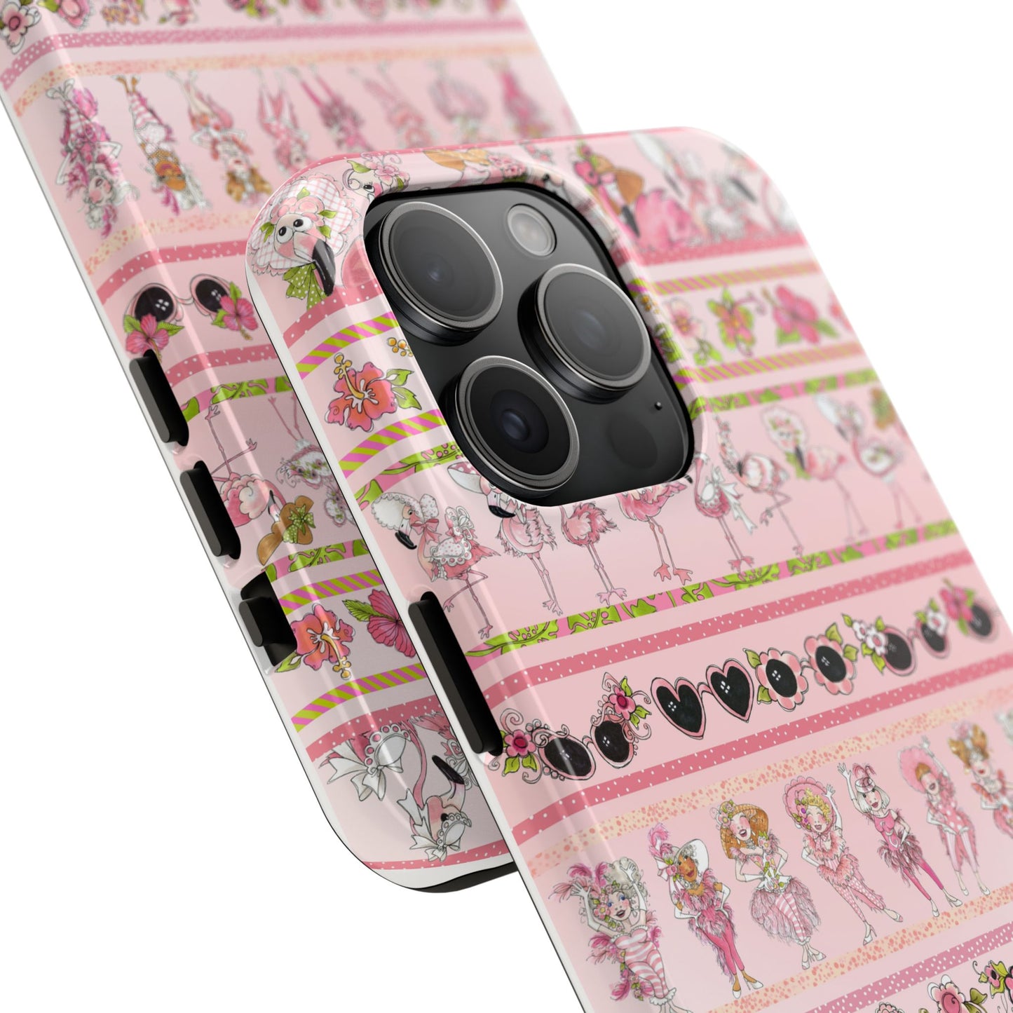 Flam Borders Pink Phone Case