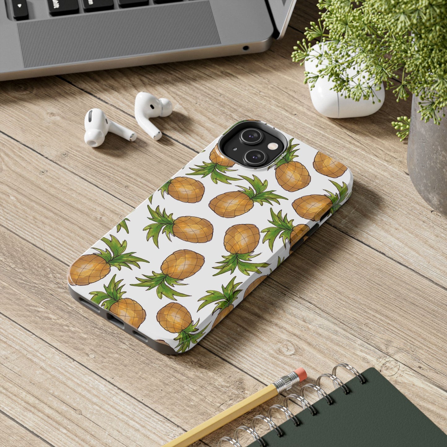 Pineapple Toss White Phone Case