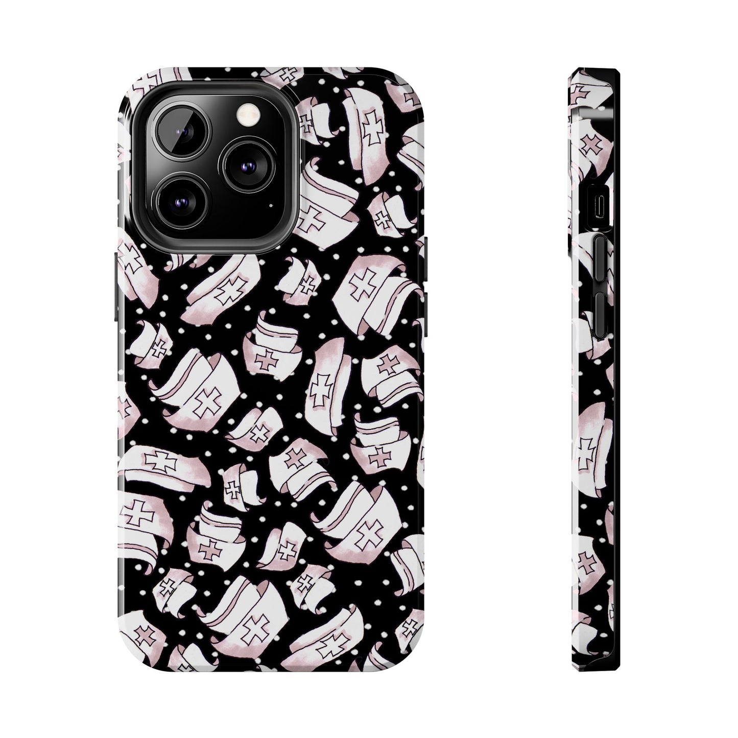 Med Hats Black Phone Case