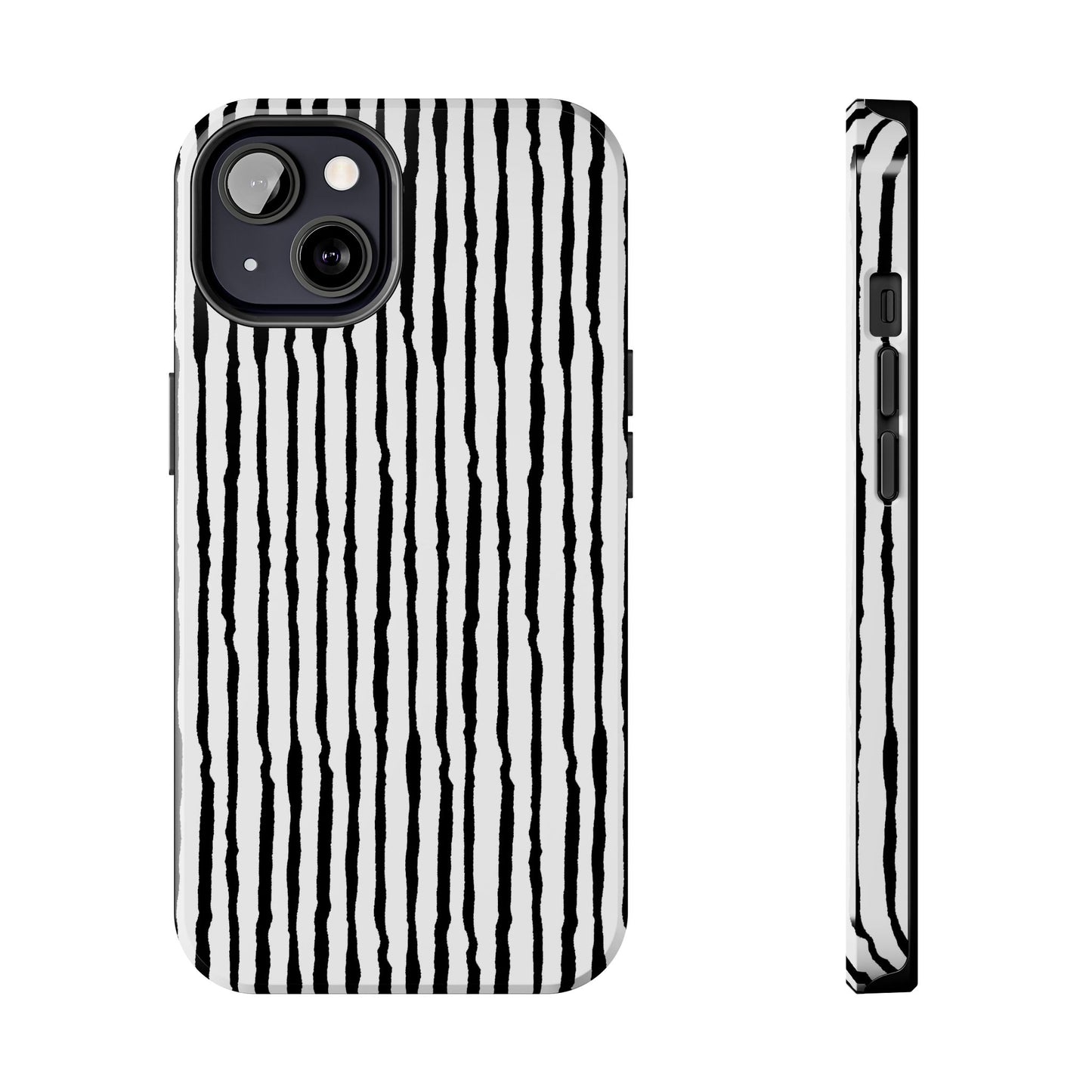 Sorta Stripe White / Black Phone Case