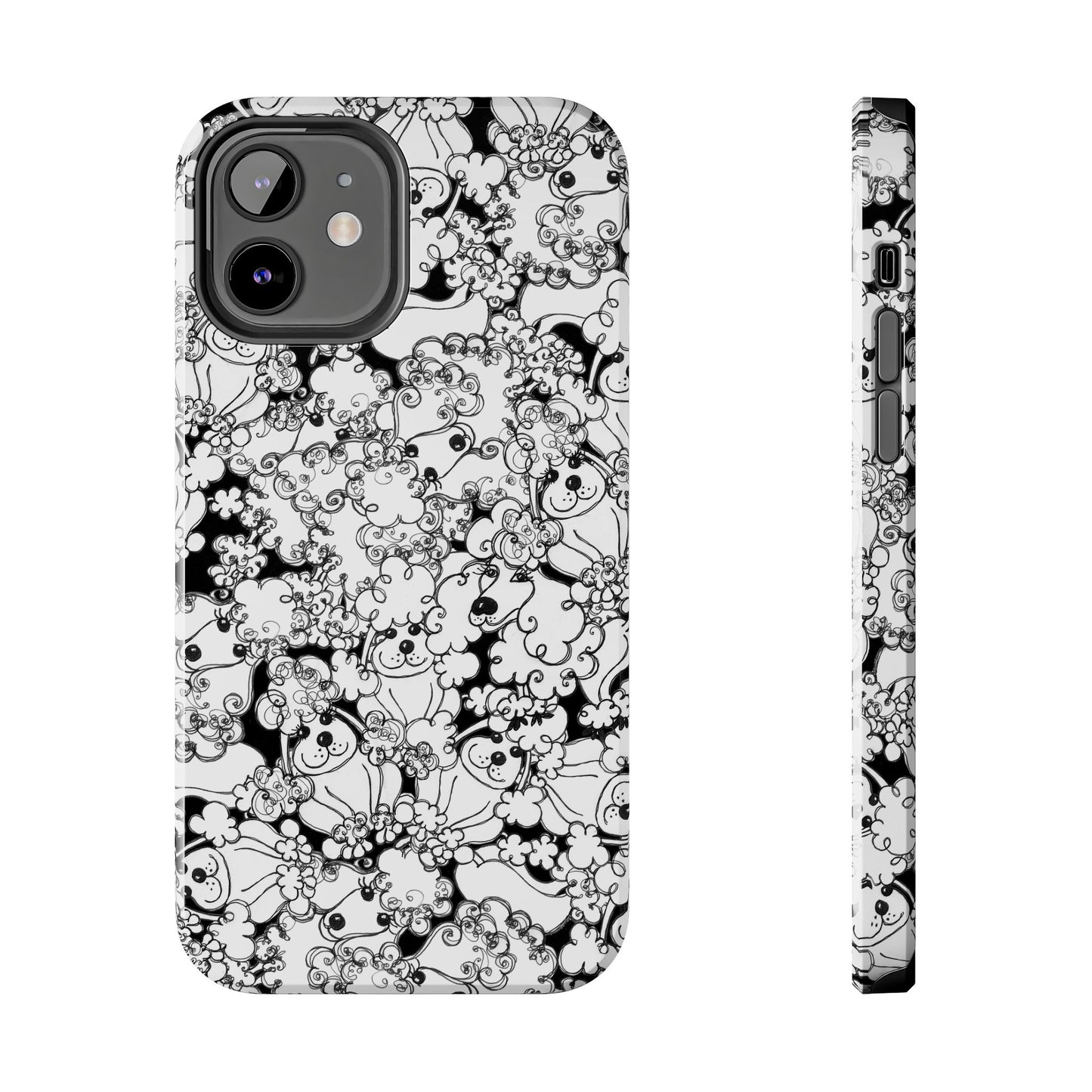 Poodle Party Black Phone Case