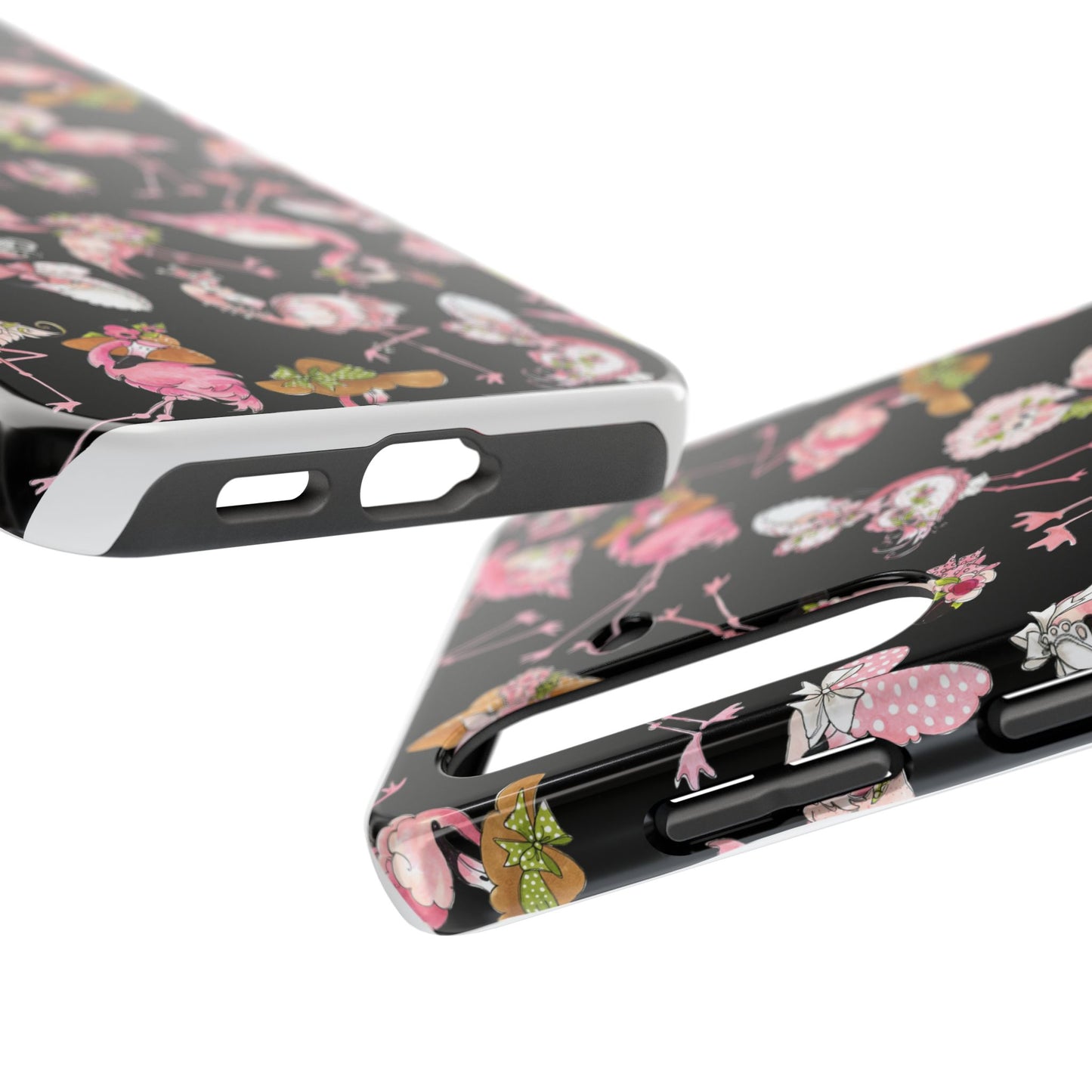 Tossed Flams Black Phone Case