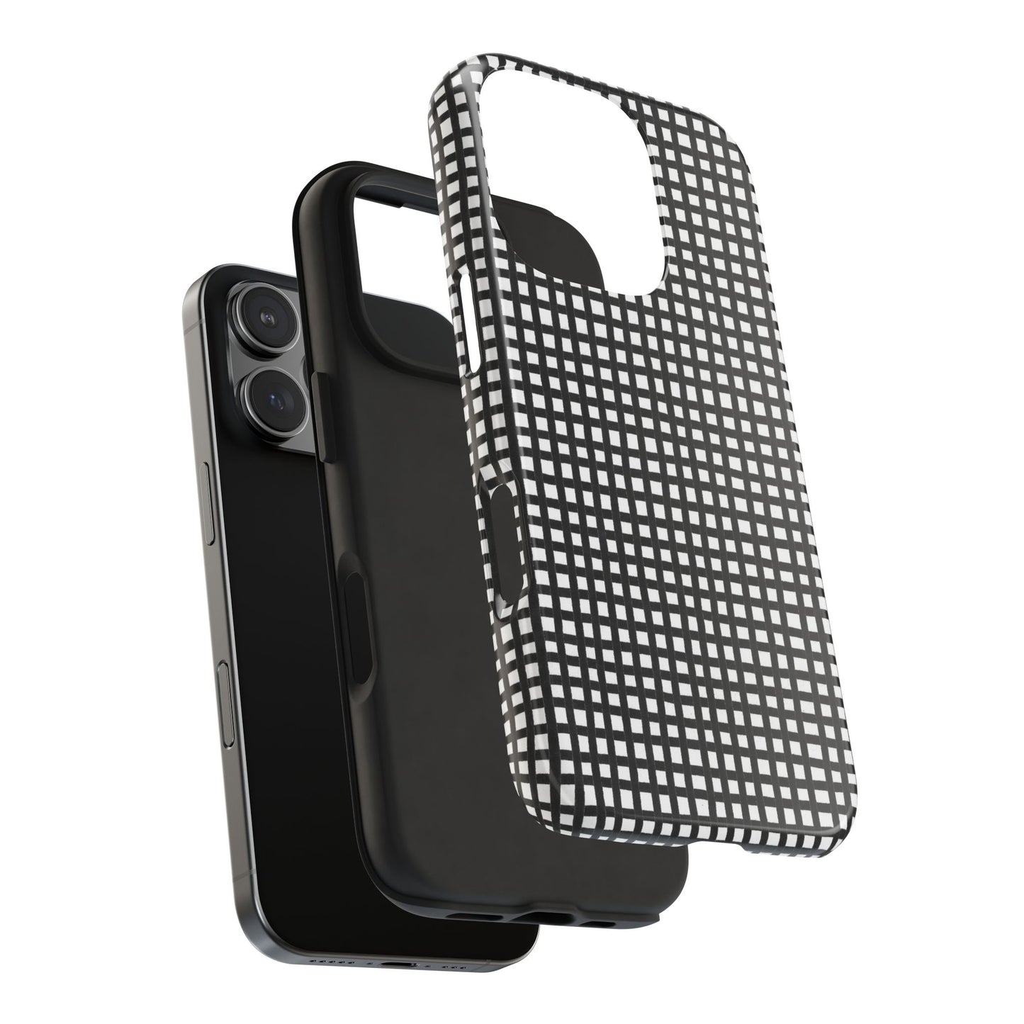 Chipper Check Black / White Phone Case