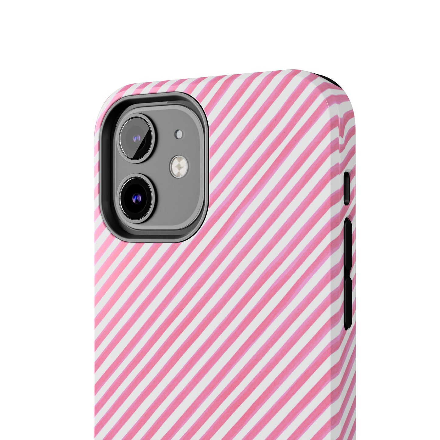 Bias Stripe Pink / White Phone Case