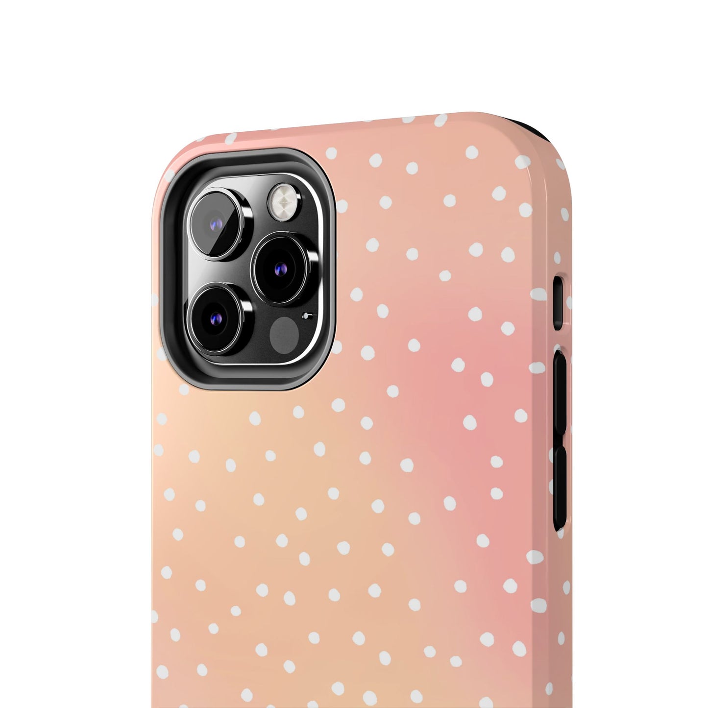 Dinky Dots Peach / White Phone Case