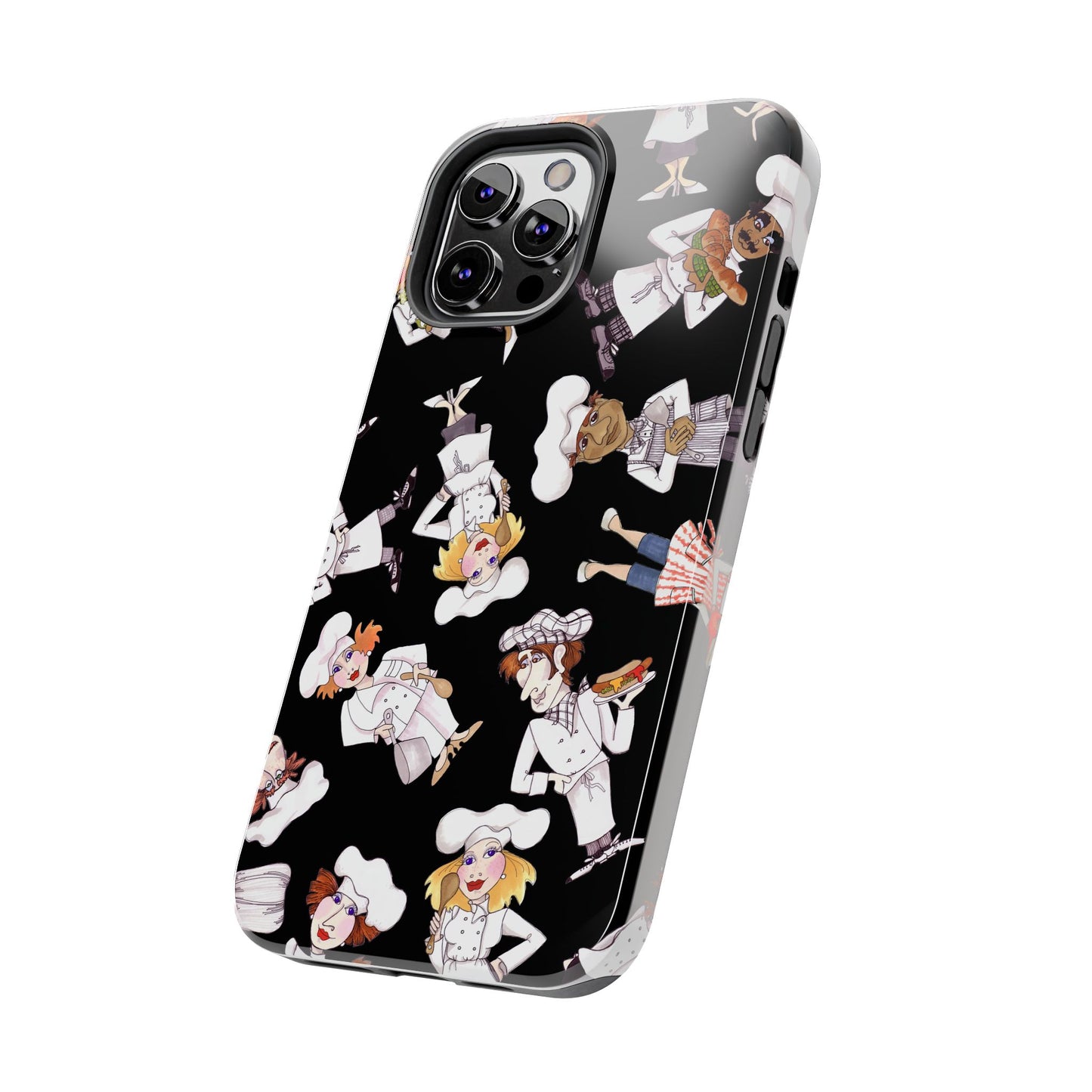 Tossed Chefs Black Phone Case