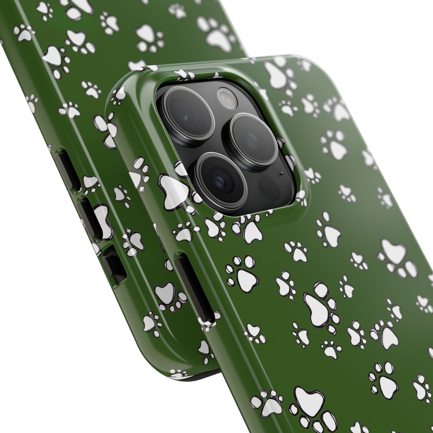 Paw Flakes Green Phone Case