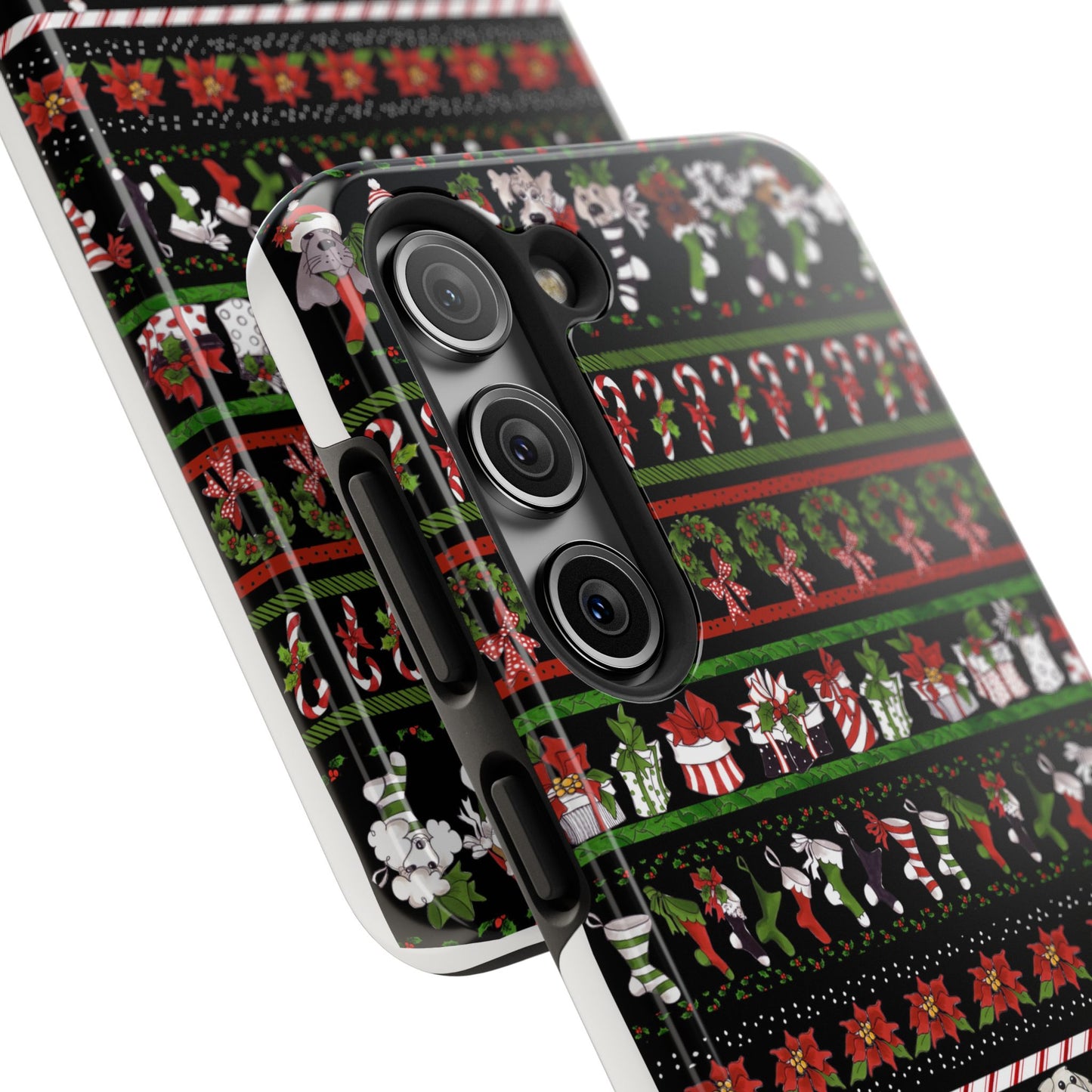 Holiday Borders Black Phone Case