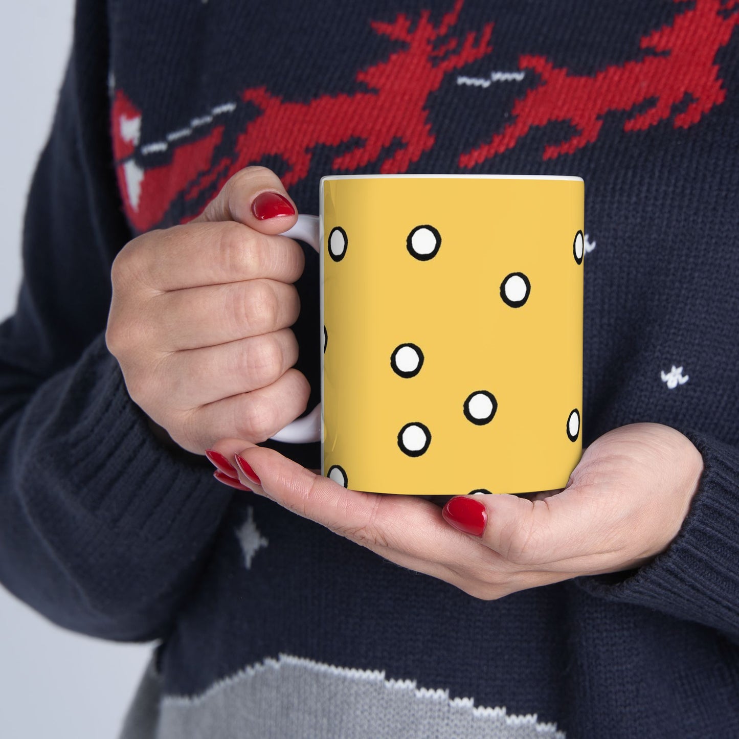 Dots Yellow / White / Black Cup