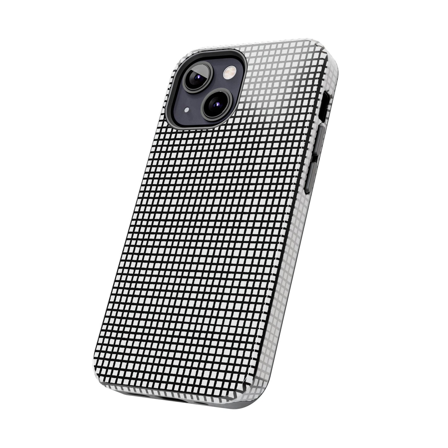 Gingham Black / White Phone Case