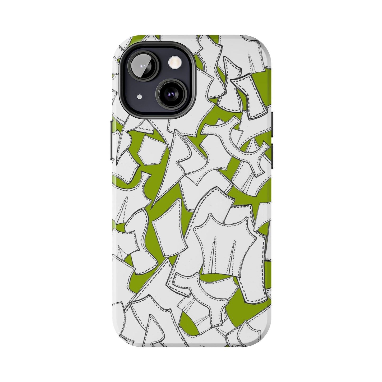 Pattern Pieces Chartreuse Phone Case