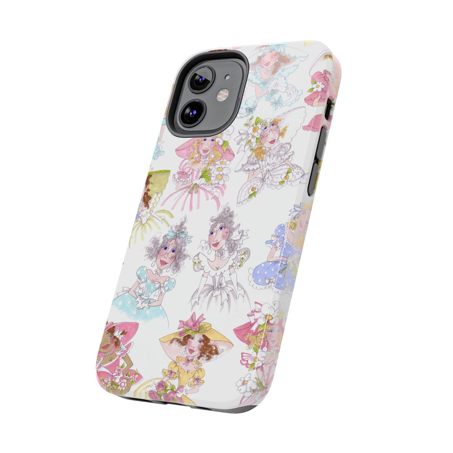 Tossed Belles White Phone Case