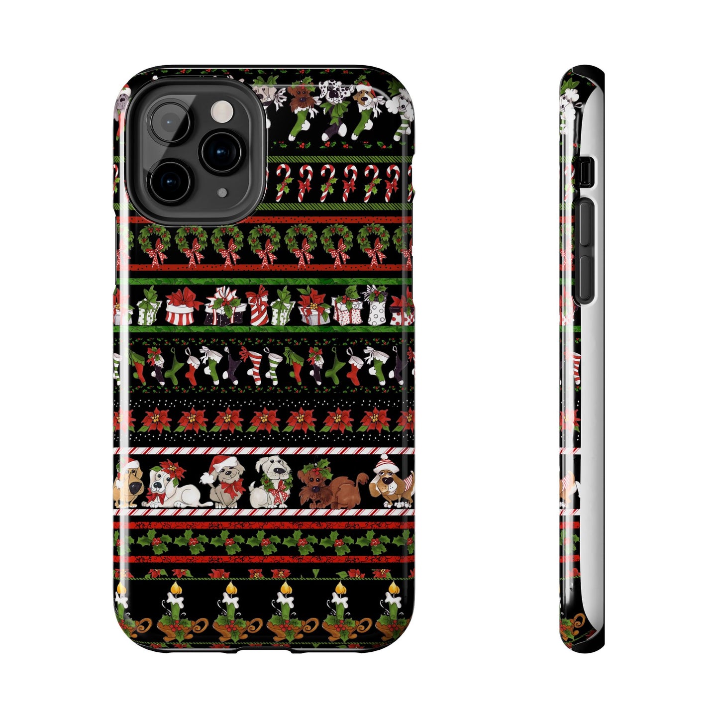 Holiday Borders Black Phone Case