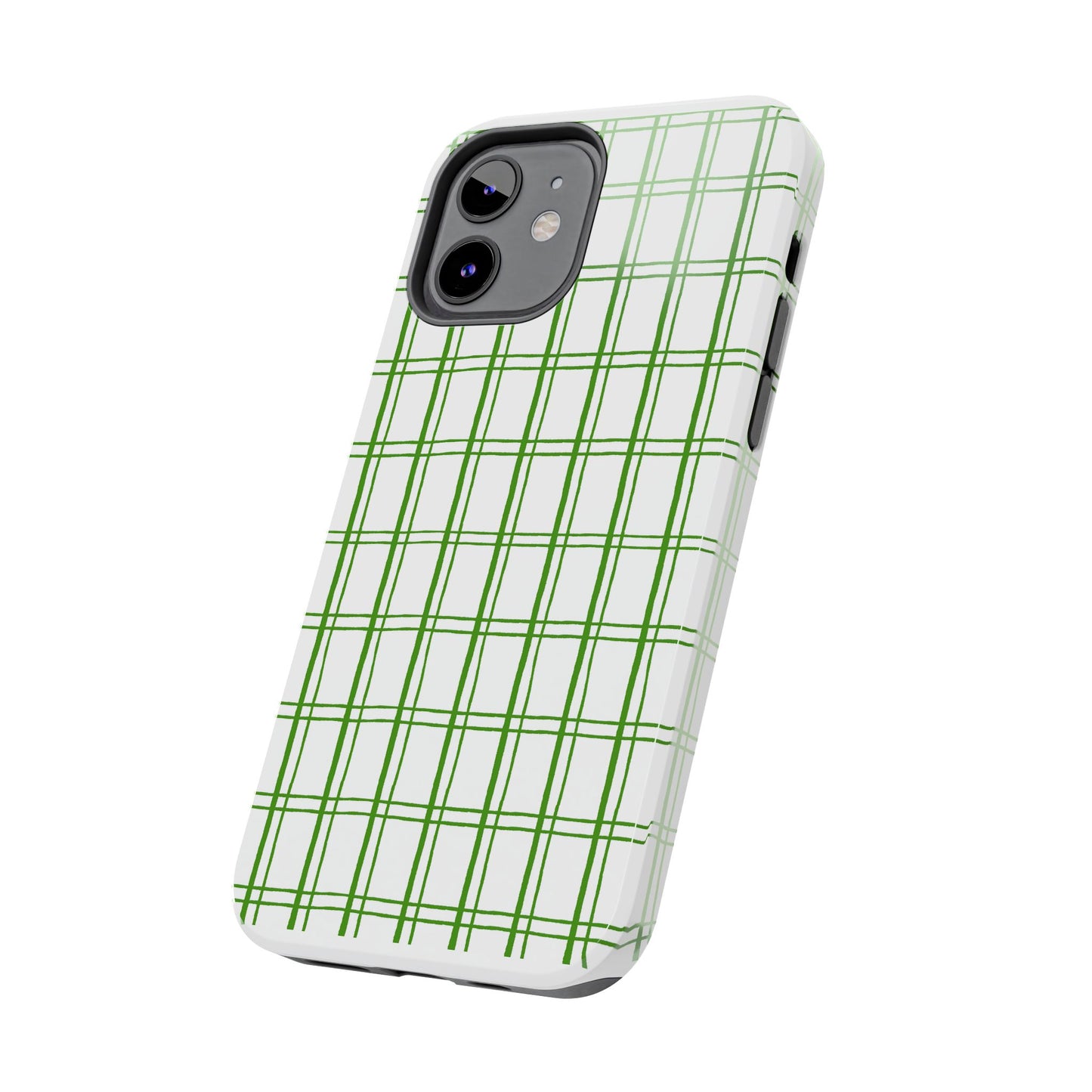 Little Plaid White / Green Phone Case