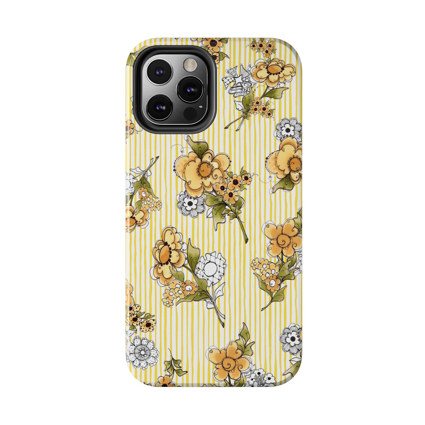 Bee Floral White / Yellow Phone Case