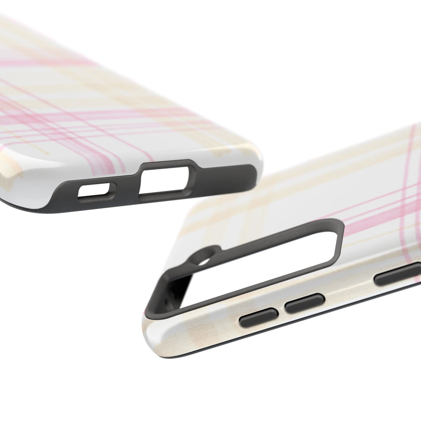 Flower Model Plaid Phone Case