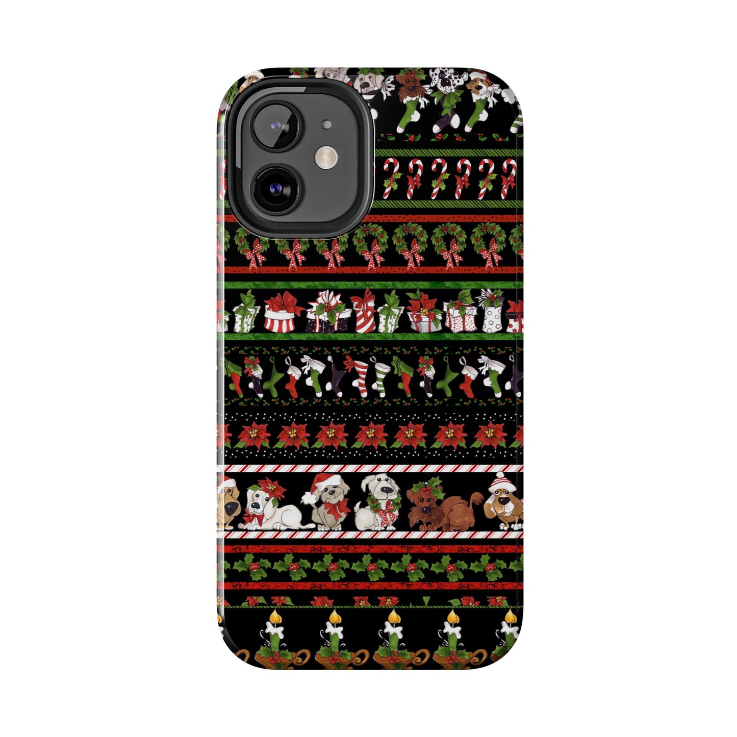 Holiday Borders Black Phone Case