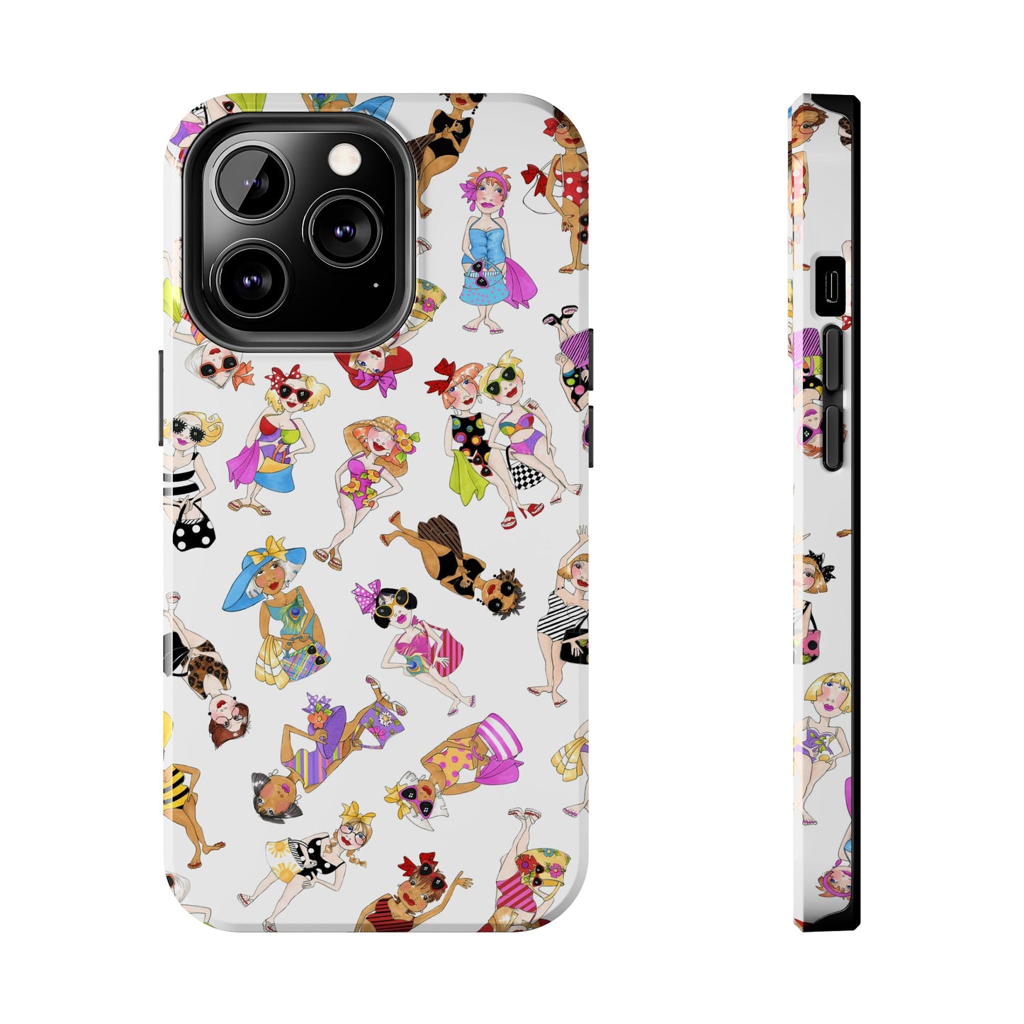 Tossed Beauties White Phone Case