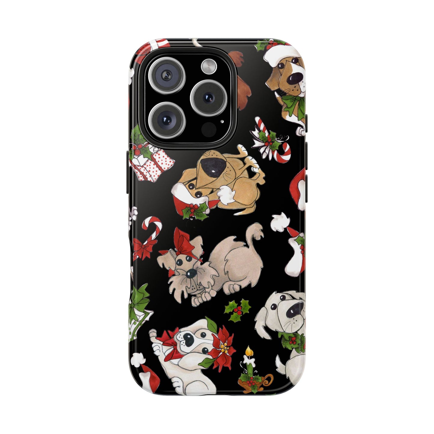 Doggie Toss Black Phone Case