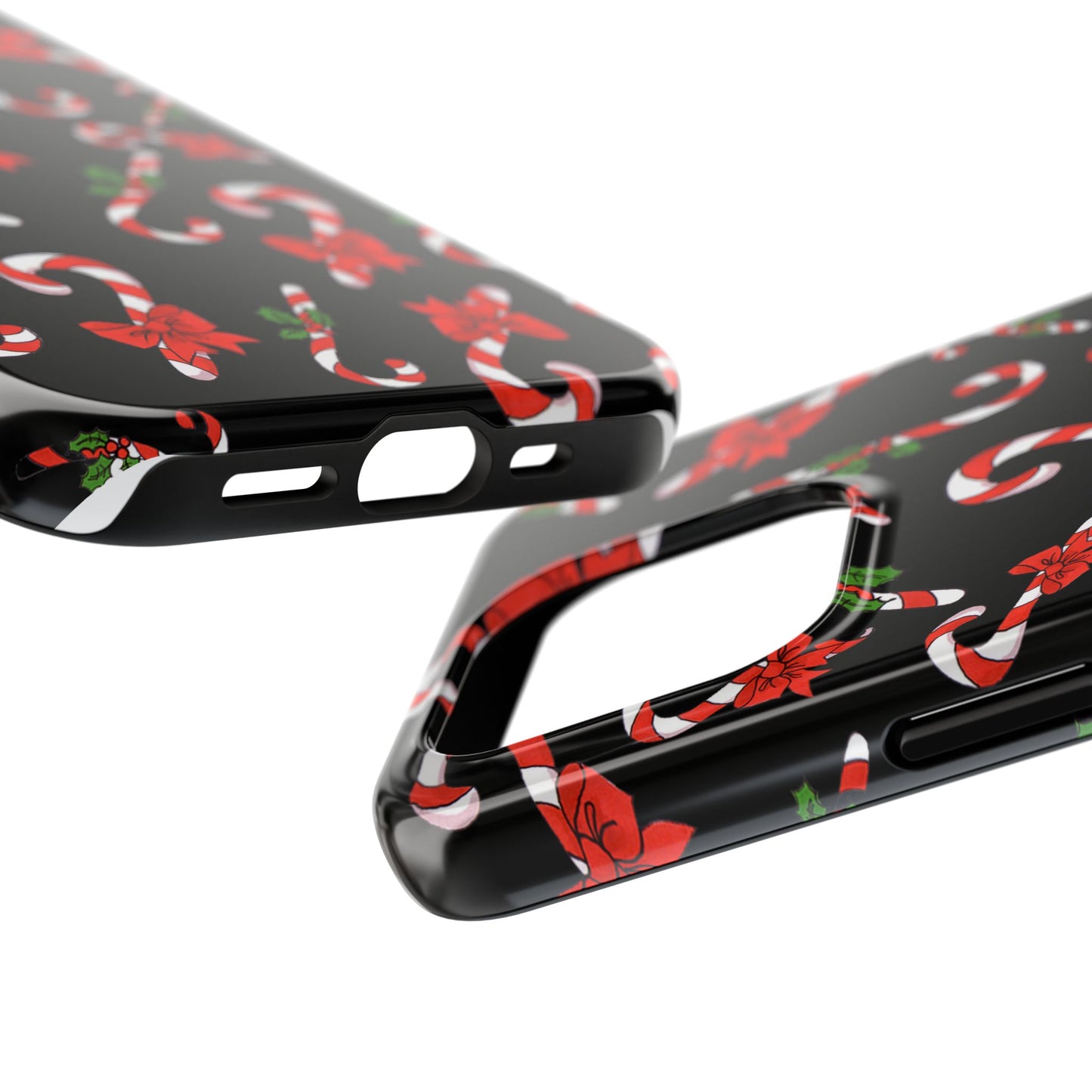 Candy Cane Crowd Black Phone Case