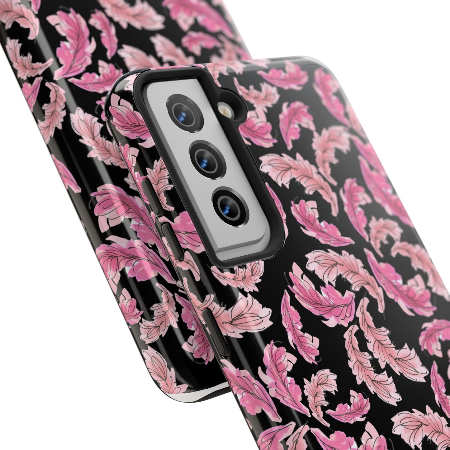 Flam Feathers Black Phone Case