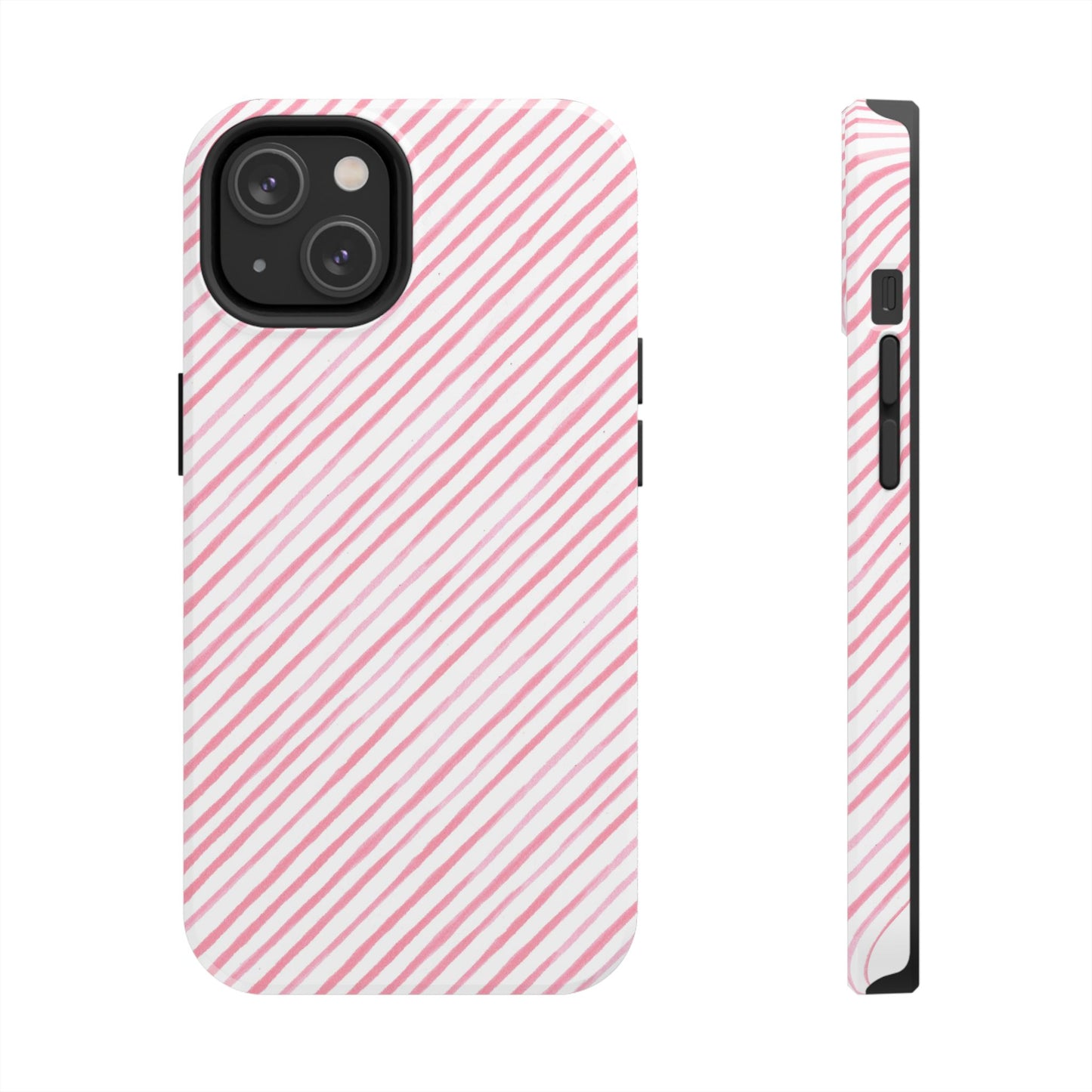 Bias Stripe White / Pink Phone Case