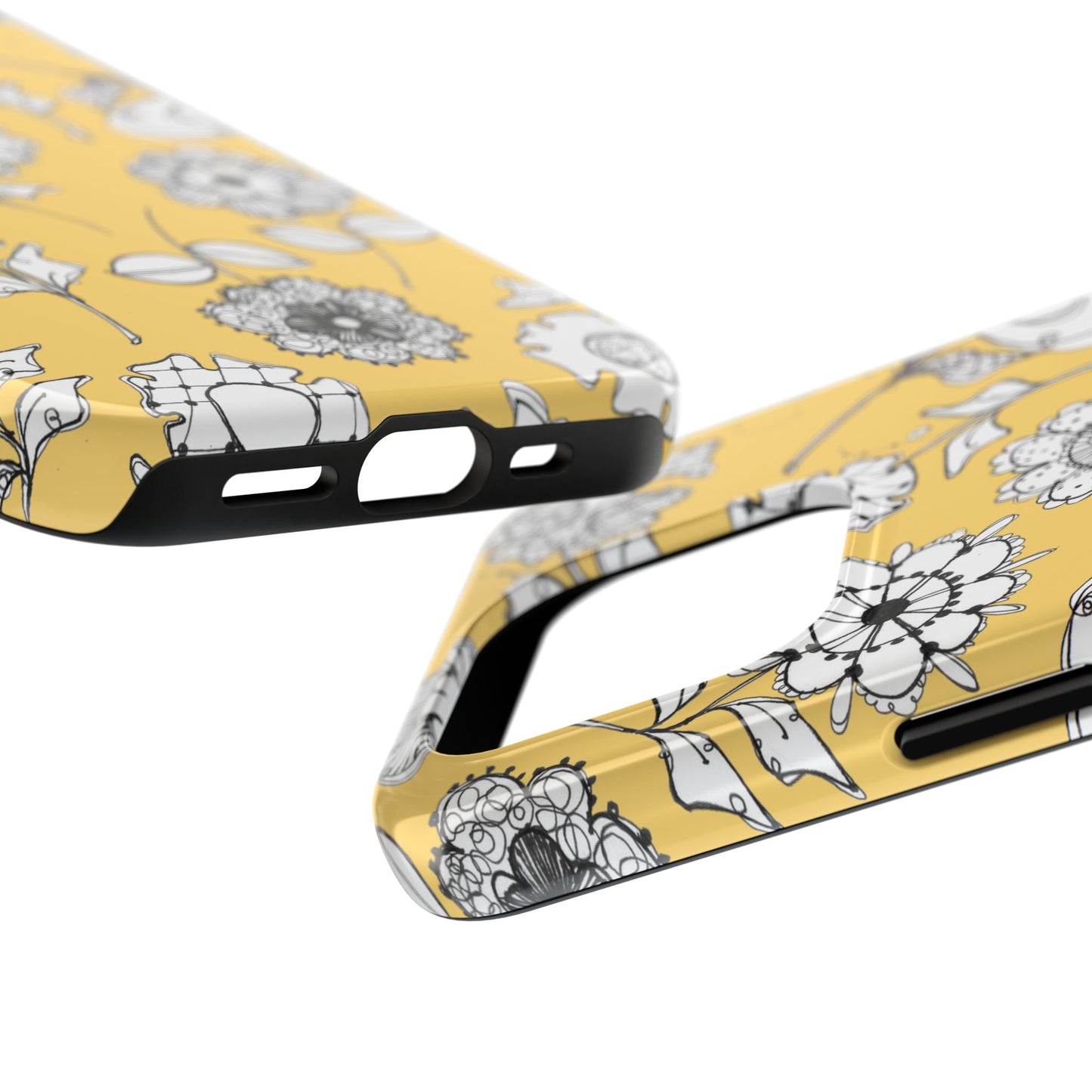 Paper Posies Yellow Phone Case