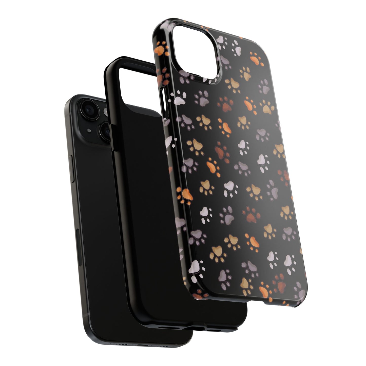 Puppy Paws Black Phone Case