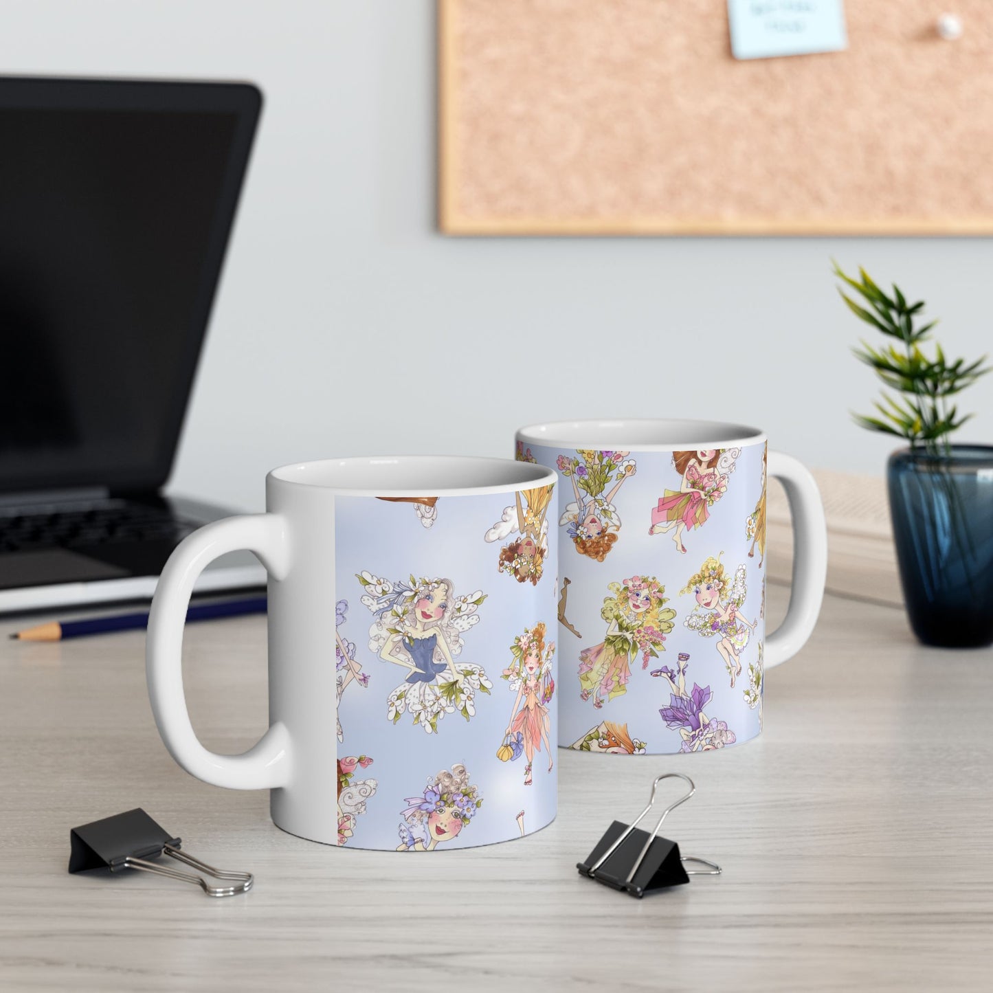 Fairies Afloat Blue Cup
