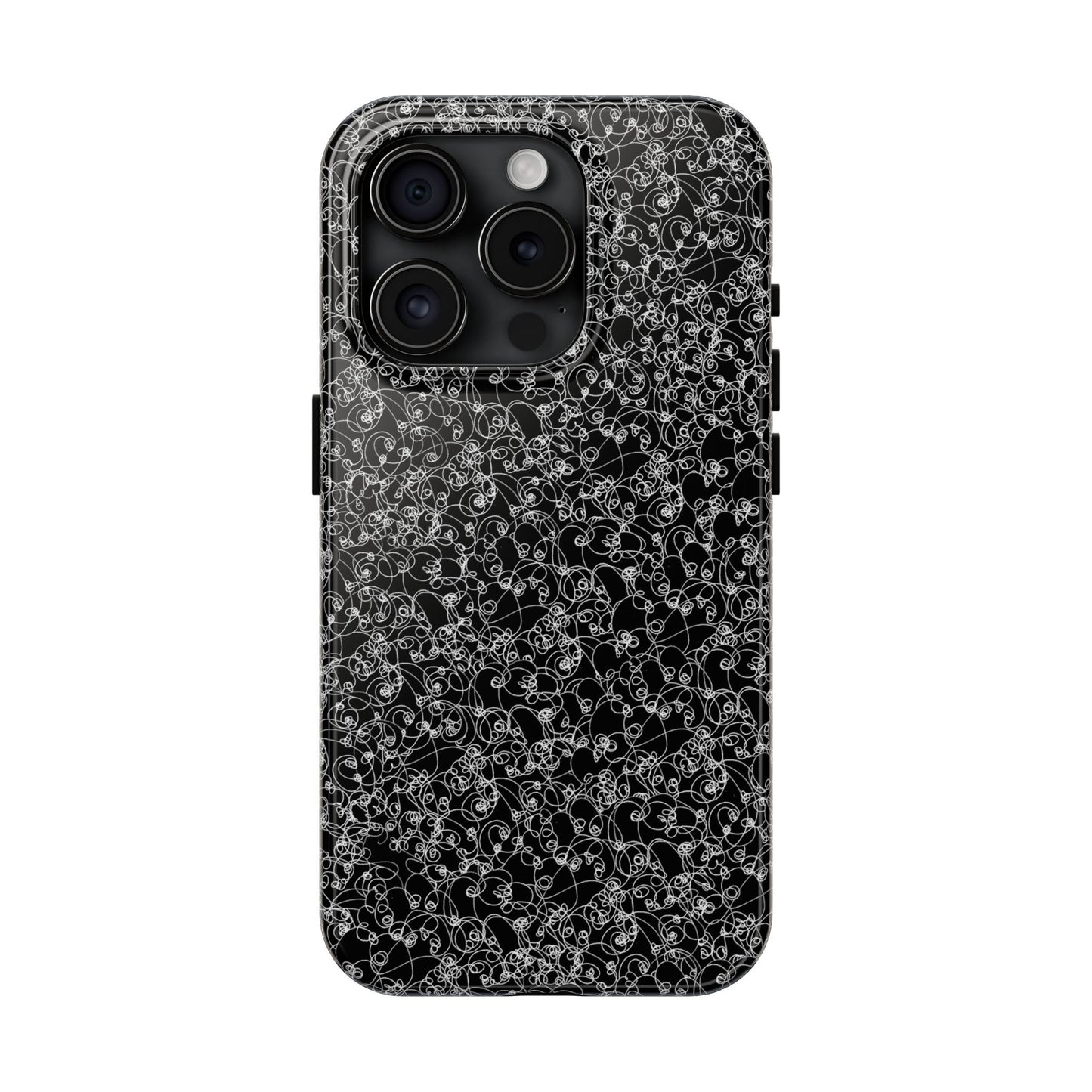 Scribble Black / White Phone Case