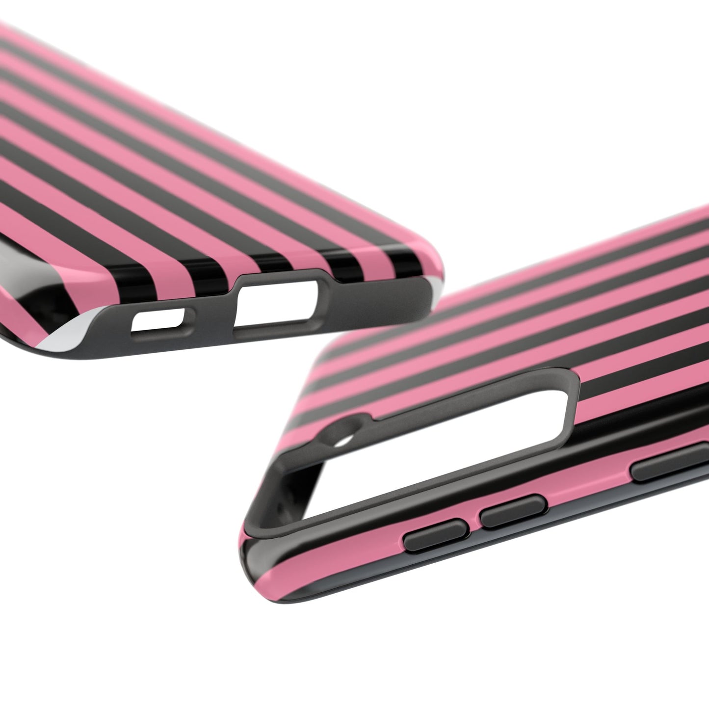Vertical Stripe Pink / Black Phone Case