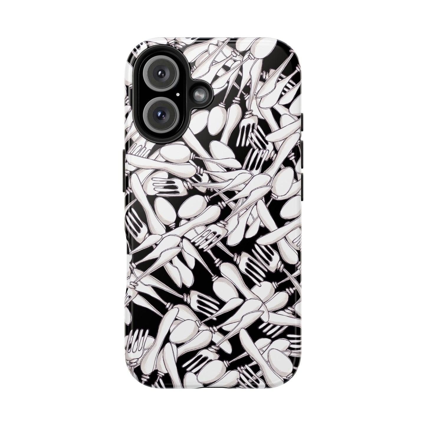 Silverware Wars Black Phone Case